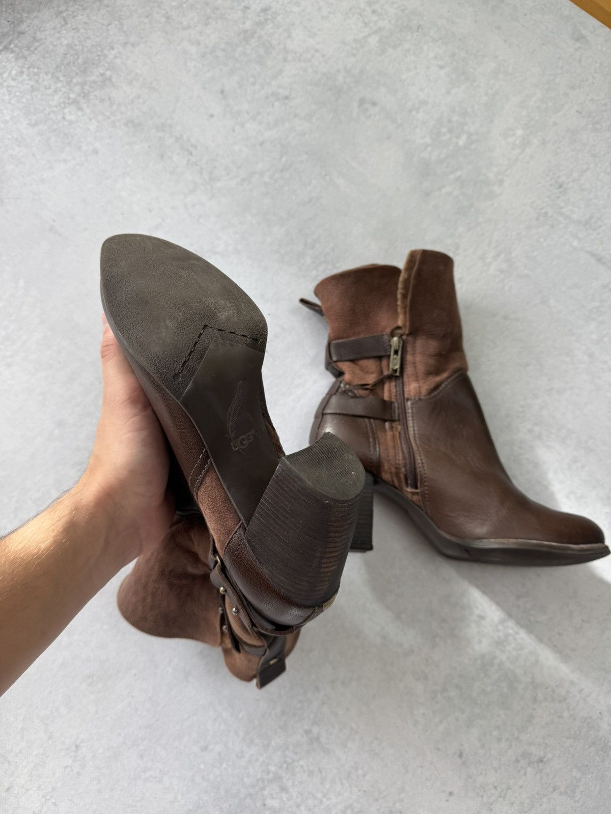 If Six Was Nine Vintage Italian AS 98 Rick Owens Style Leather Biker Boots Size US 9.5 / IT 39.5 - 6 Thumbnail
