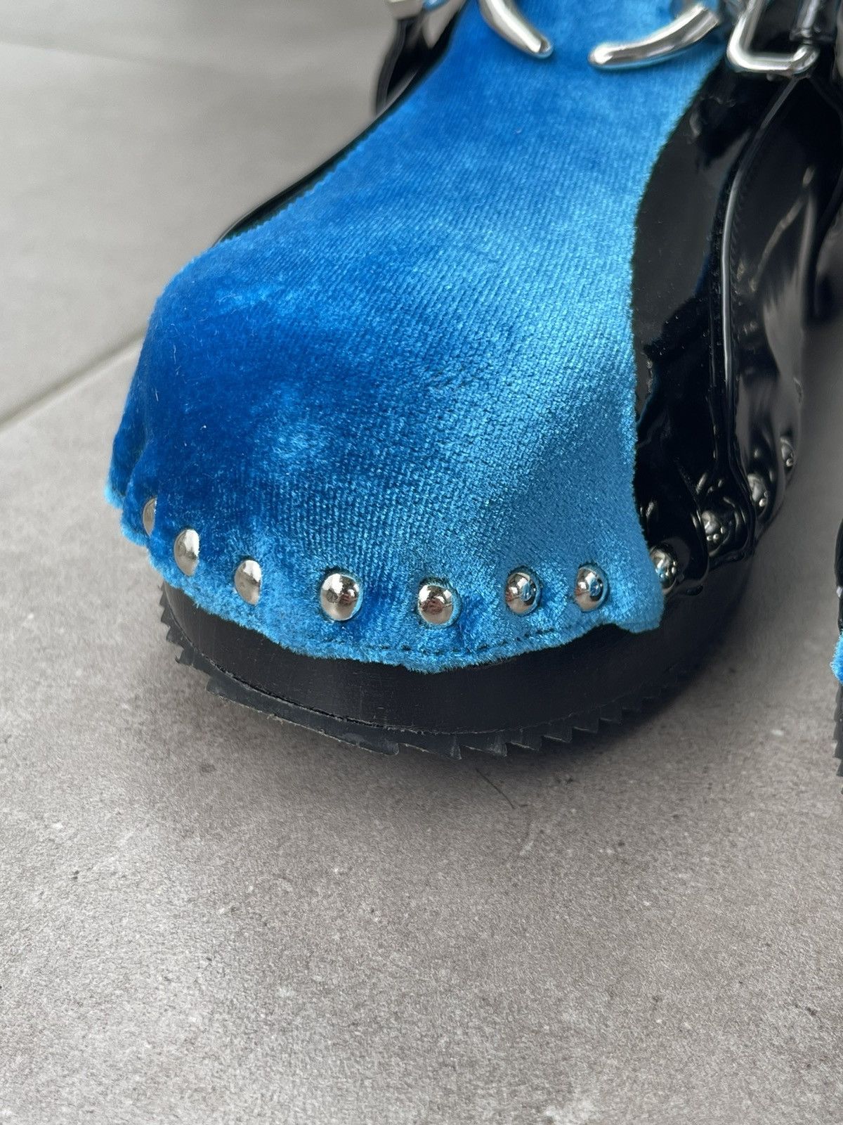 Ancuta Sarca !DS! SS23 Ancuta Sarca Beetle Velvet Leather Trainer Clogs Size US 9 / IT 39 - 6 Thumbnail
