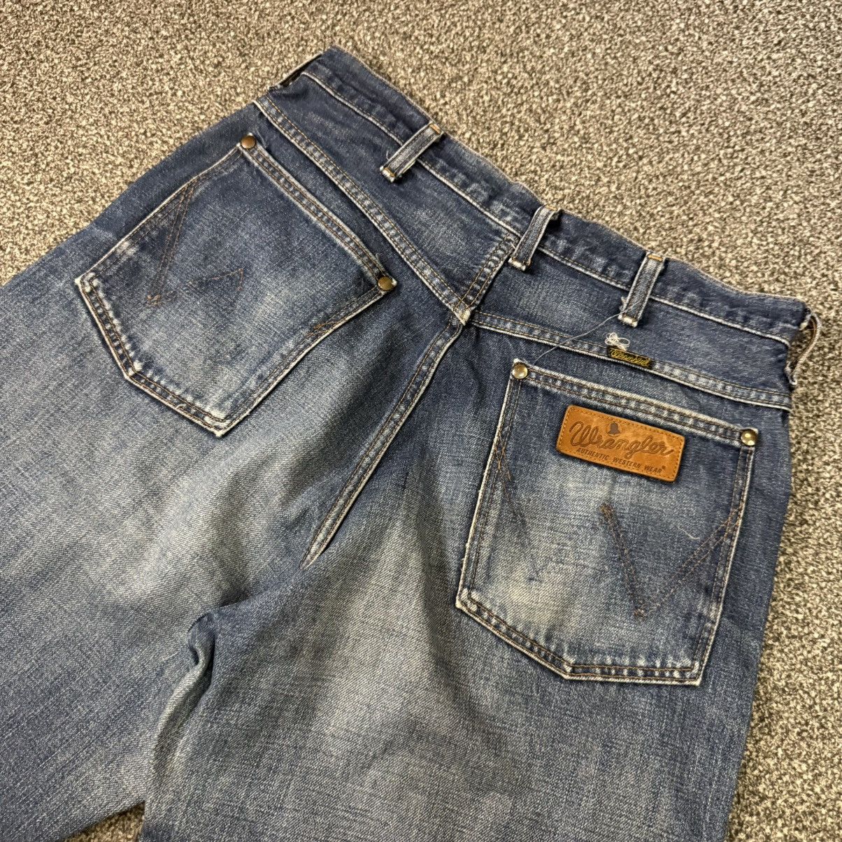 Wrangler Vintage Wideleg Wrangler Blue Bell Selvedge Aging Wash Denim Size US 32 / EU 48 - 8 Thumbnail