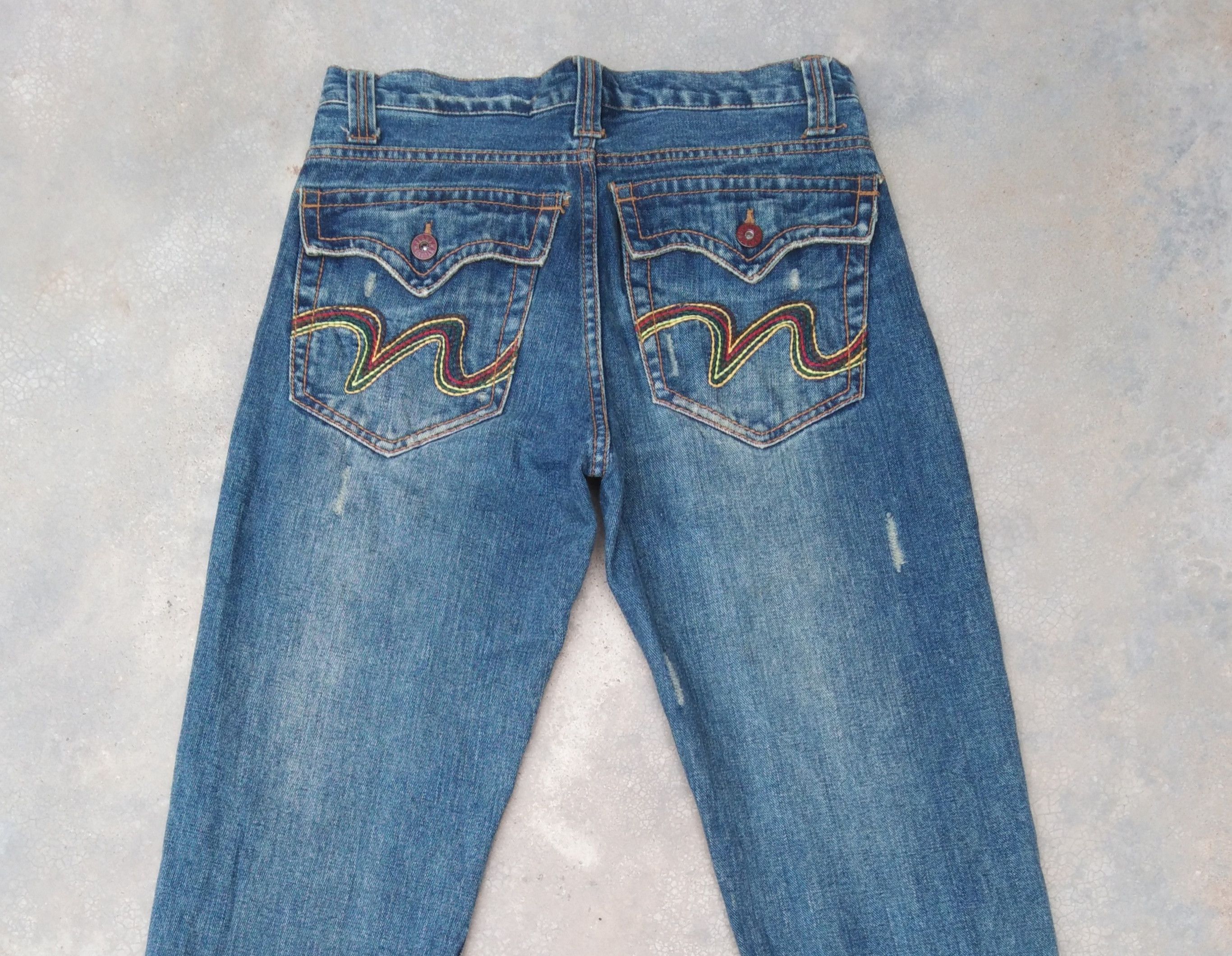 Japanese Brand Vintage Nylaus Jeans Boot Cut 31x34 Size US 31 - 5 Thumbnail
