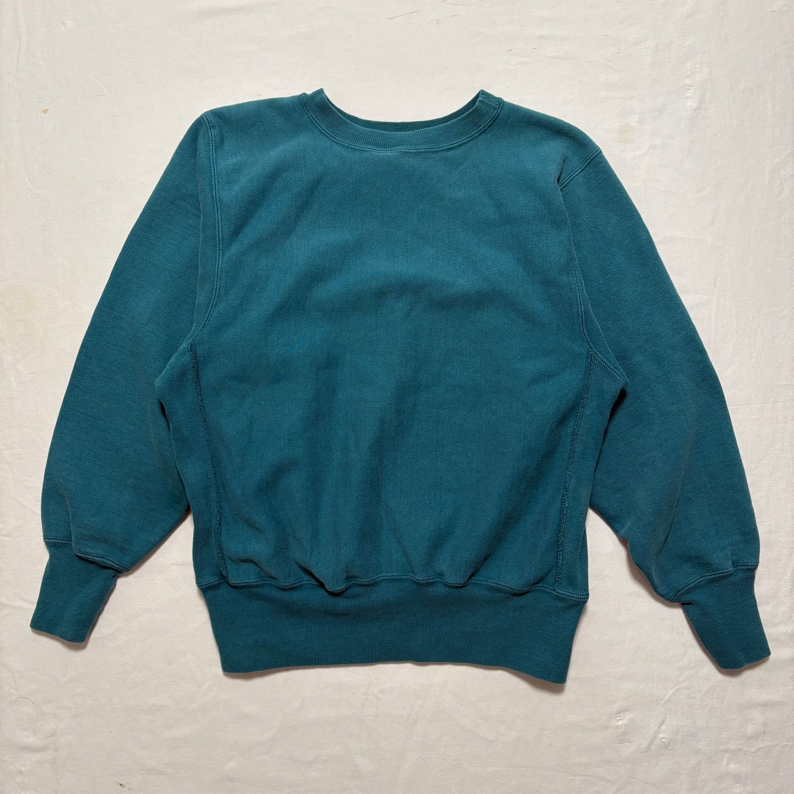 Champion VTG 90's Champion Reverse Weave Blank Sweatshirt Teal M Size US M / EU 48-50 / 2 - 3 Thumbnail