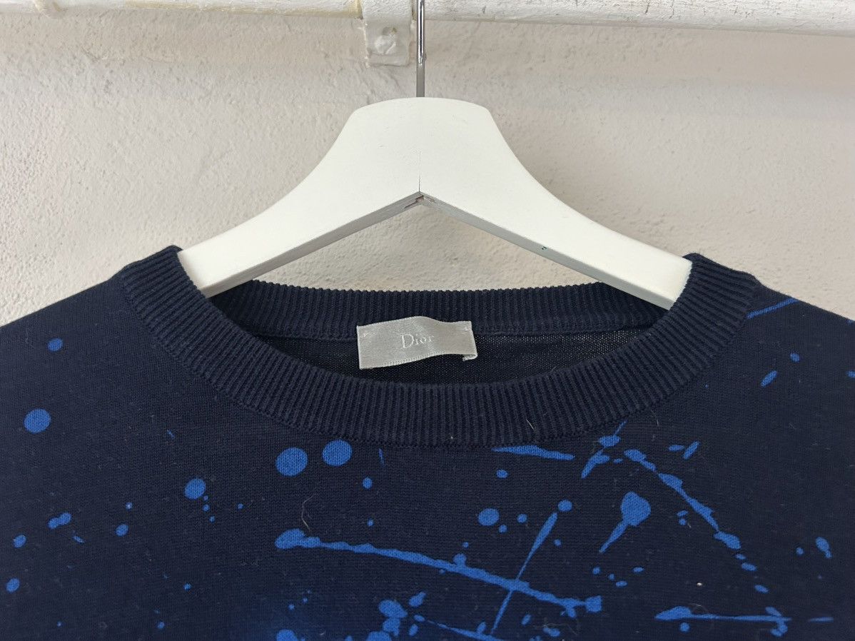 Dior Dior Homme Navy Blue Paint Splatter Sweatshirt Size US L / EU 52-54 / 3 - 4 Thumbnail