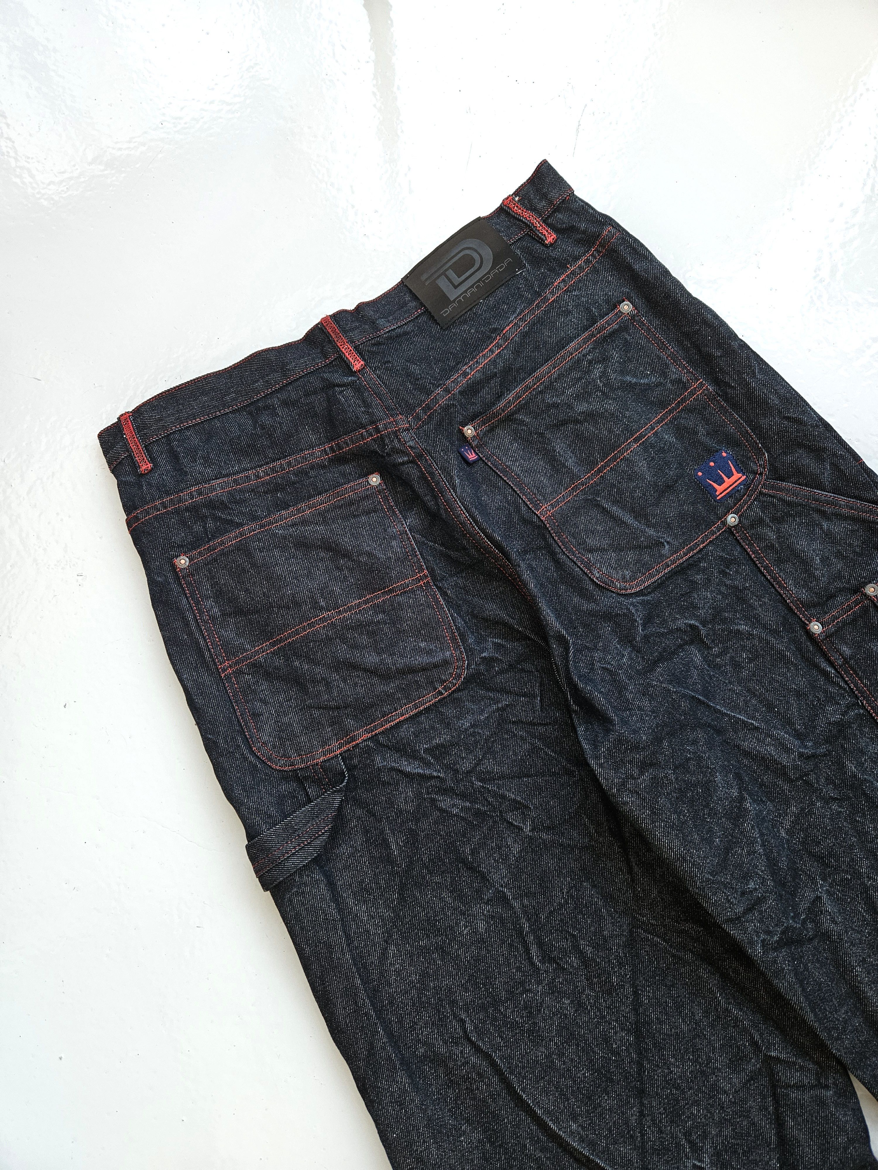 Damani Dada Damani Dada baggy carpenter double knee raw denim Size US 36 / EU 52 - 10 Thumbnail