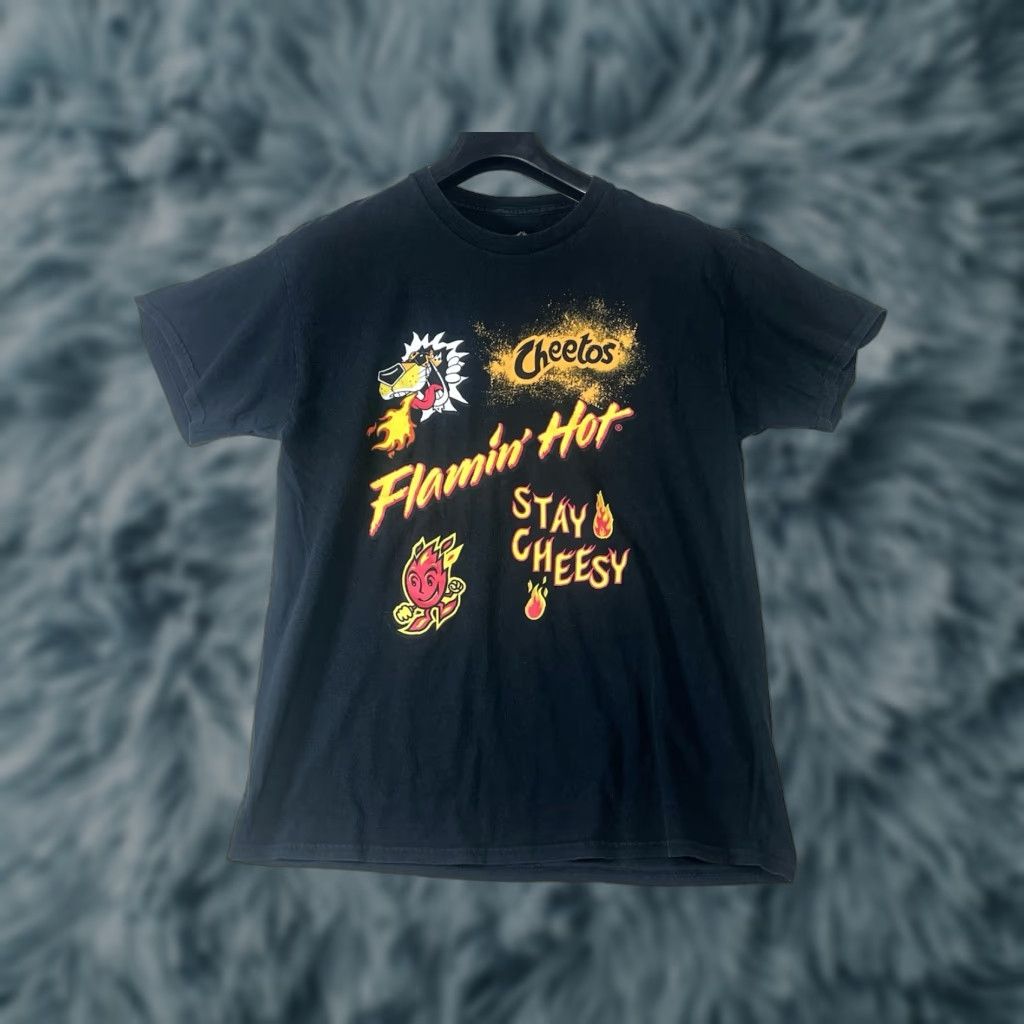 Vintage Cheetos T-Shirt Flamin Hot Stay Cheesy Men’s Large Black Shirt Mens L Black Size US L / EU 52-54 / 3 - 1 Thumbnail