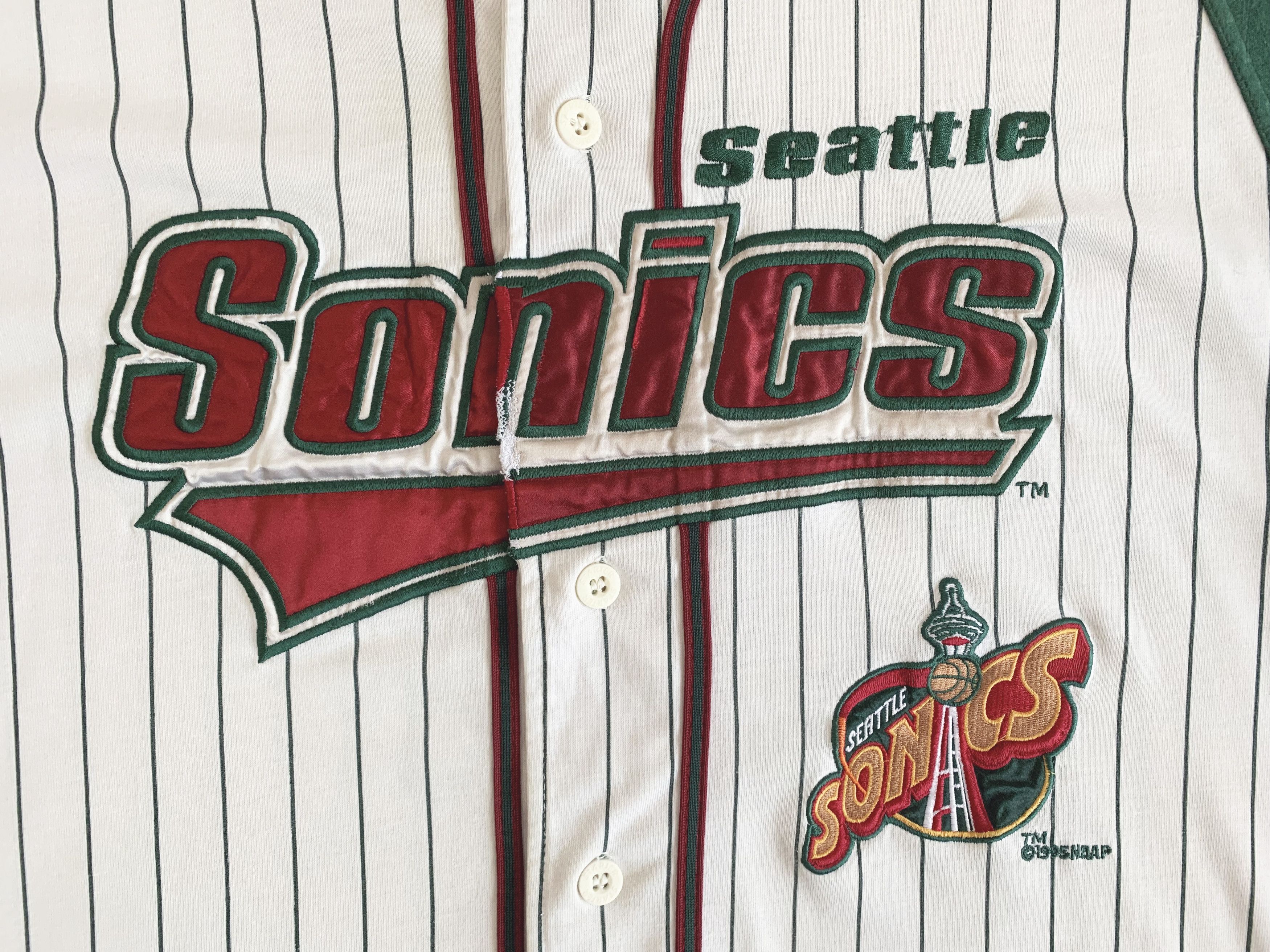 Starter Vintage 90 STARTER Seattle Supersonics Baseball Jersey Shirt Size US M / EU 48-50 / 2 - 5 Thumbnail
