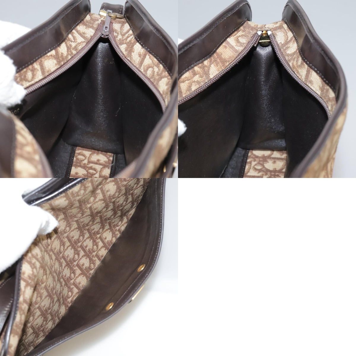 Dior DIOR Trotter Canvas Shoulder Bag Gold Brown Size ONE SIZE - 12 Thumbnail
