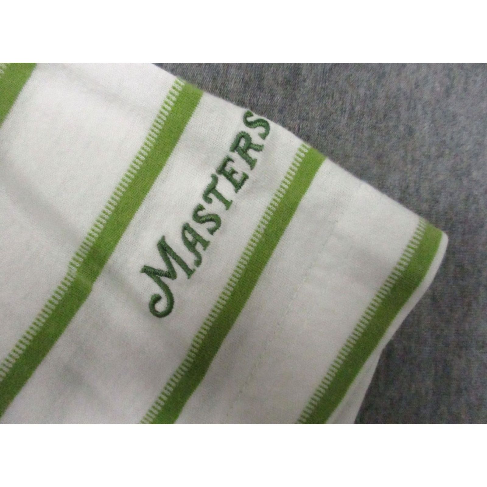 Vintage VINTAGE Masters Polo Shirt Mens XL Green Stripe Polo Shirt XL Mens Green Stripe 90s Sports Golf Shirt Boys Womens Mens Size US XL / EU 56 / 4 - 6 Thumbnail