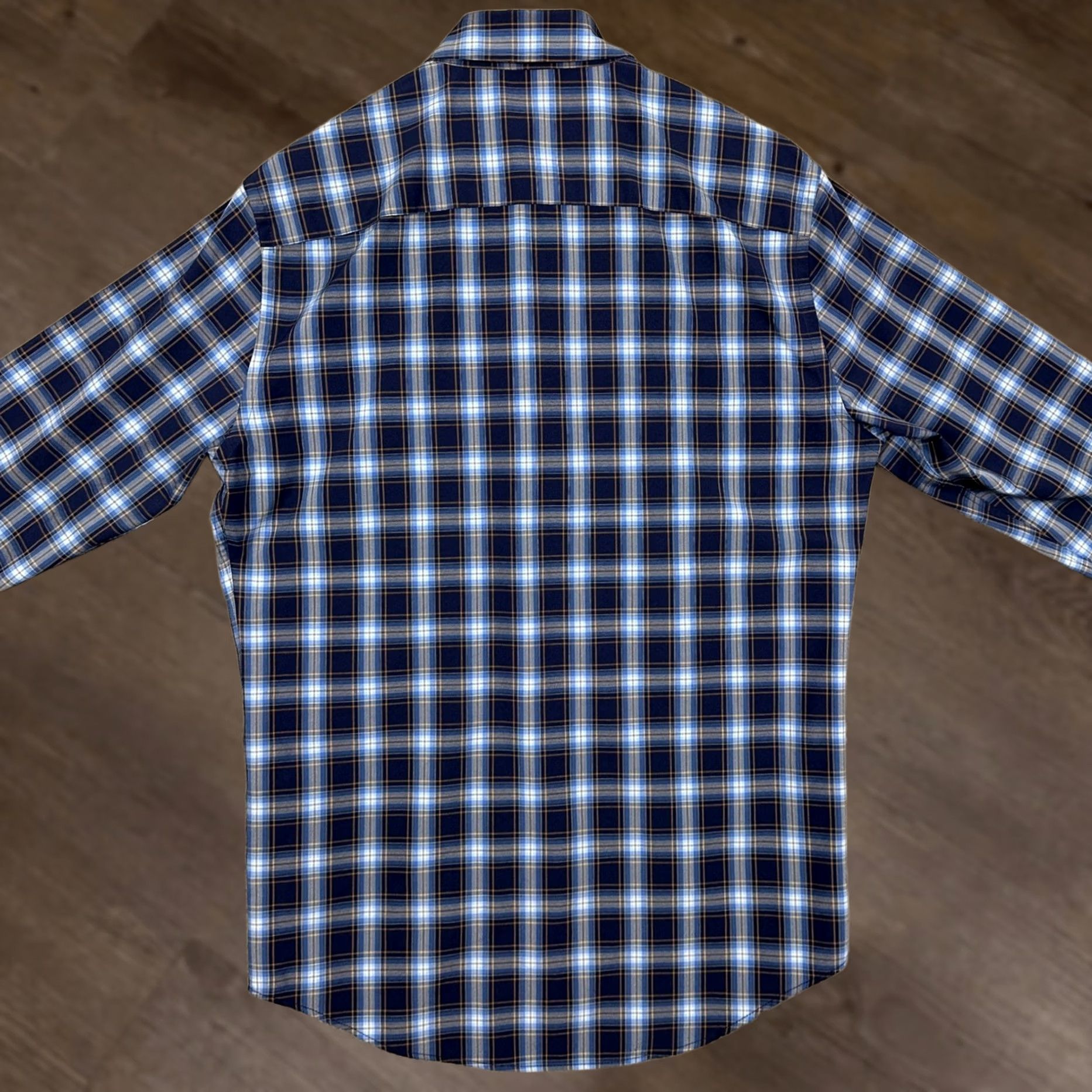 Peter Millar Peter Millar Shirt Button-Up Mens Small Blue Plaid Long Sleeve Summer Comfort Size US S / EU 44-46 / 1 - 1 Thumbnail
