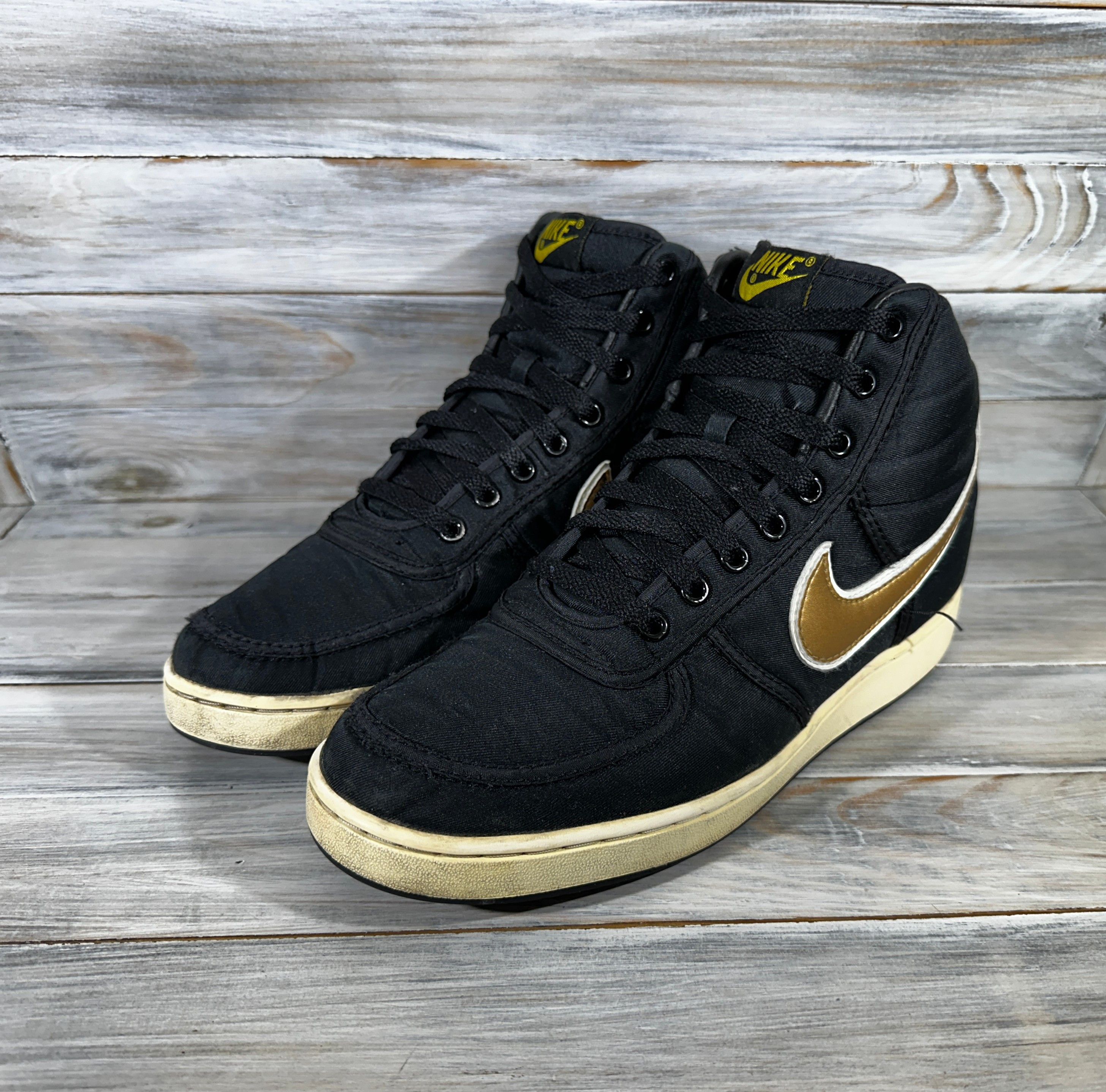 Nike × Vintage Vintage Nike Vandal High Supreme Black Metallic Gold Sneaker Size US 8.5 / EU 41-42 - 17 Thumbnail