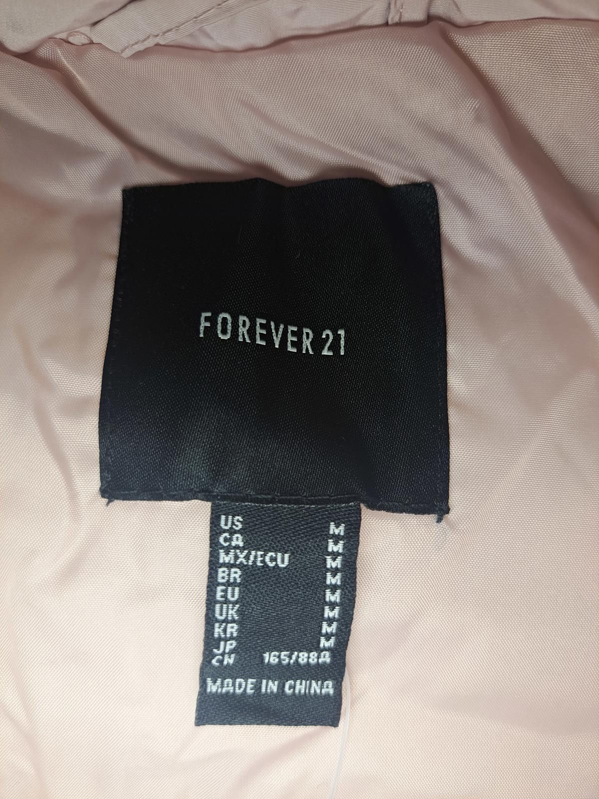 Forever 21 NEW Forever 21 Puffer Jacket Womens Medium Pink Full Zip Size M / US 6-8 / IT 42-44 - 2 Thumbnail