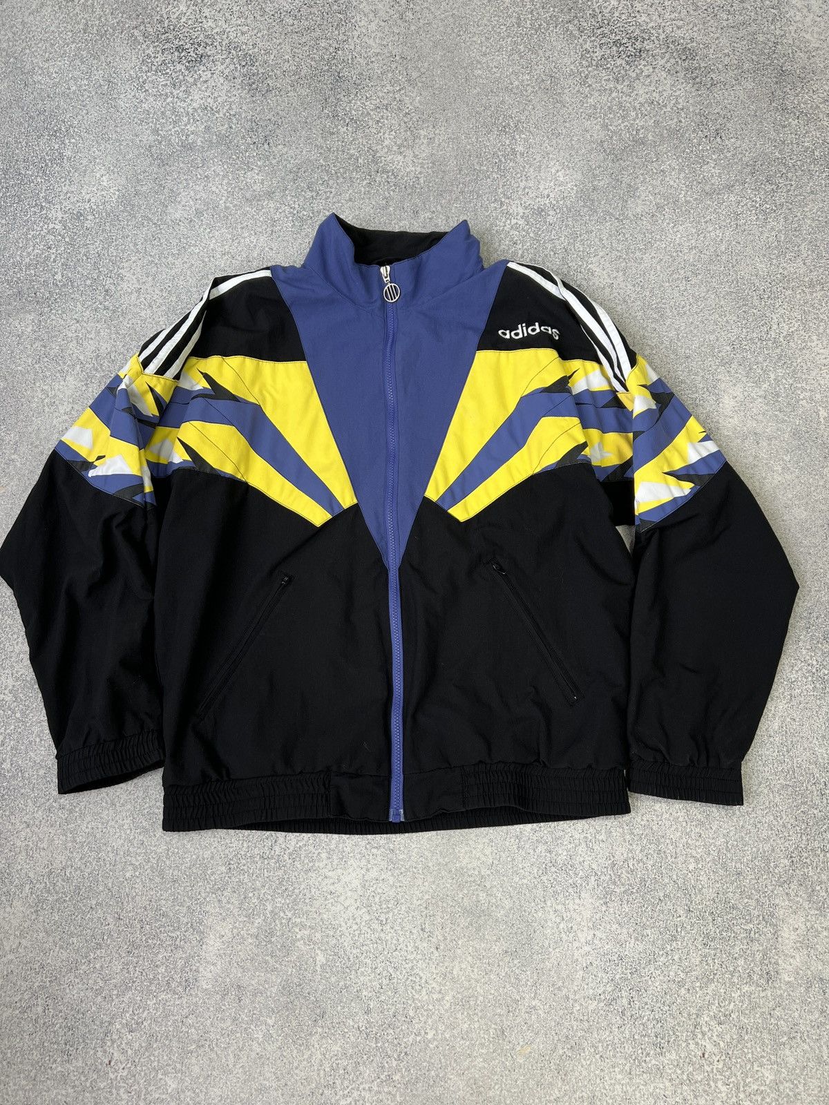 Adidas × Vintage Vintage Adidas 90-s Zip track sweatshirt Size US M / EU 48-50 / 2 - 3 Thumbnail