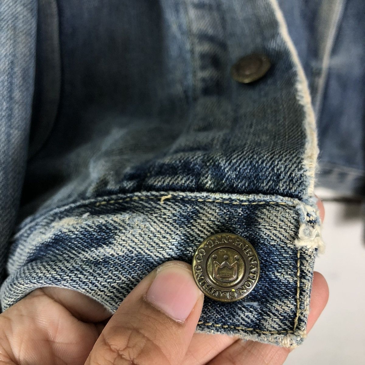 Japanese Brand 🔥90’s Vintage Denim Biker Jacket Iron Horse Big Logo Size US XL / EU 56 / 4 - 15 Thumbnail