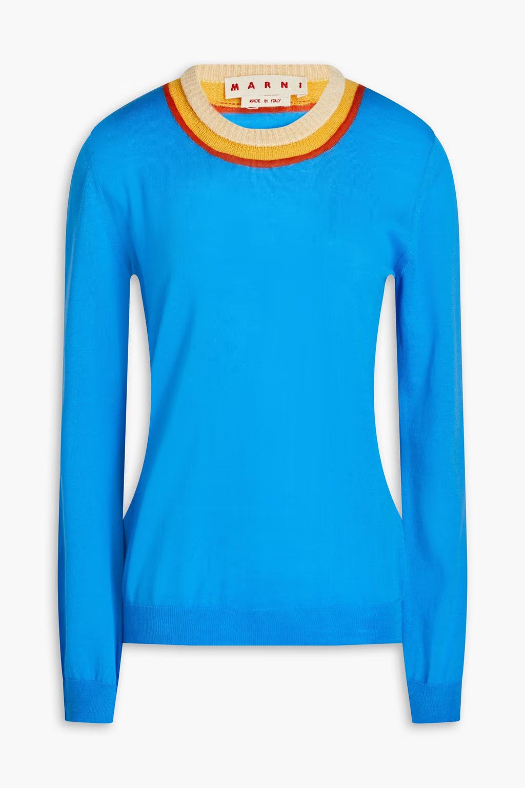 Image of Marni O1W1Db10524 Wool Sweater In Blue, Women's (Size XL)