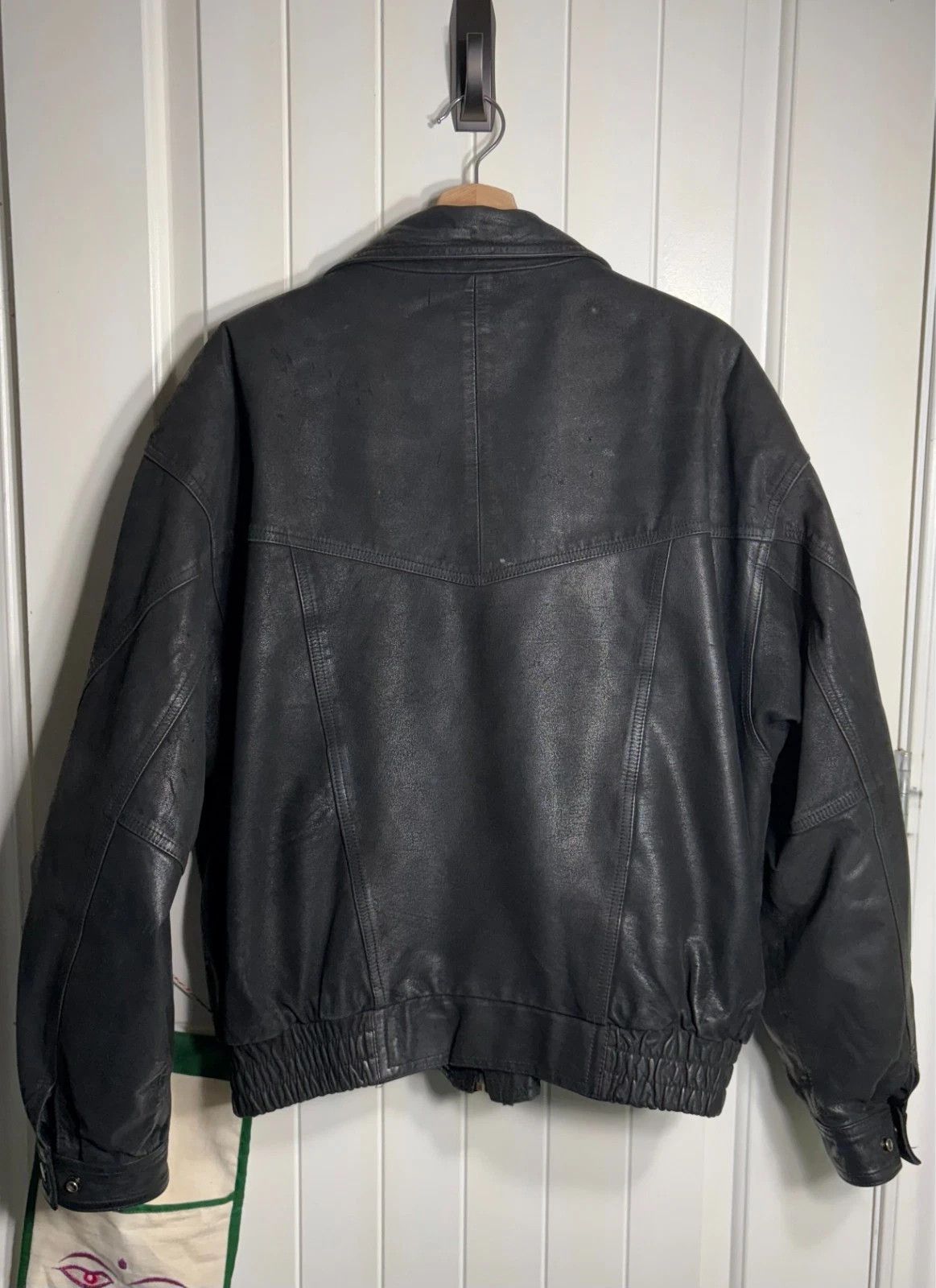 Other Vintage Pre Loved Massimo Leather Jacket, Great Fit, Size L Size US L / EU 52-54 / 3 - 3 Thumbnail