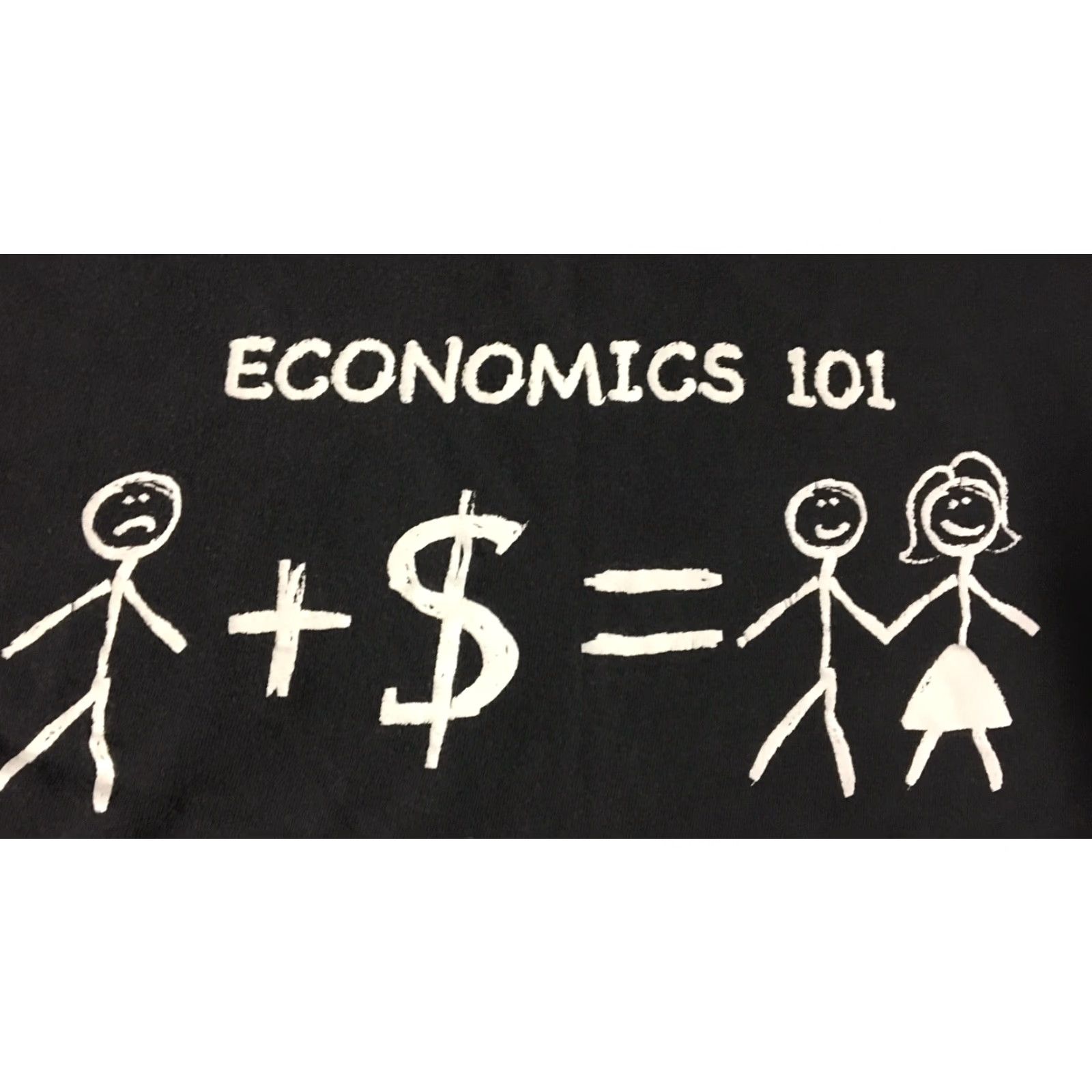 Vintage VINTAGE Economics 101 Wife Faded Shirt L Funny Gold Digger Humor Grunge Marriage 90s Size US L / EU 52-54 / 3 - 2 Thumbnail