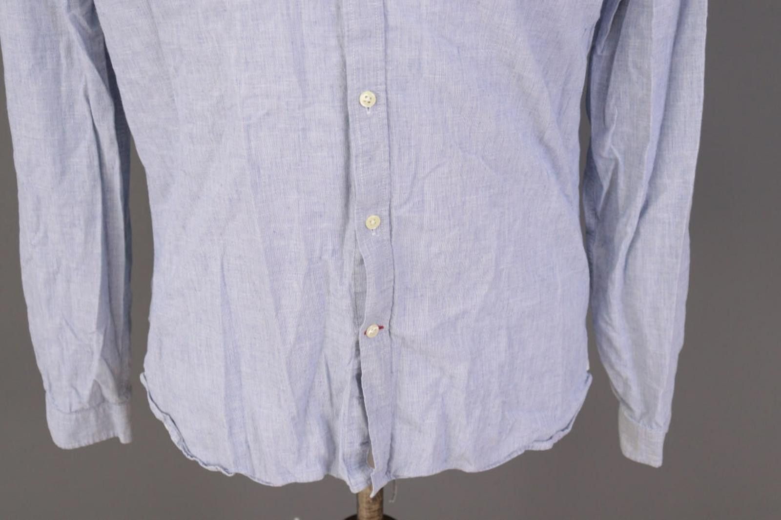 Oliver Spencer Oliver Spencer Blue Linen Button Down Shirt Size 16 Size US M / EU 48-50 / 2 - 3 Thumbnail