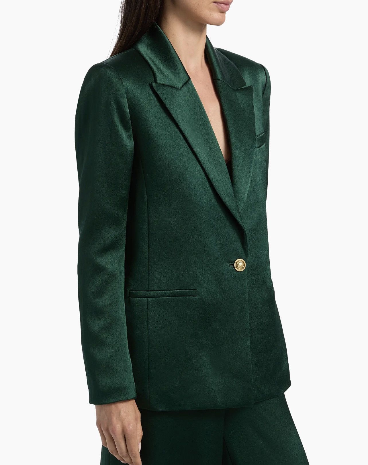 Alice + Olivia ALICE + OLIVIA Silas Satin Single-Breasted Blazer size 0 Size XS / US 0-2 / IT 36-38 - 4 Thumbnail