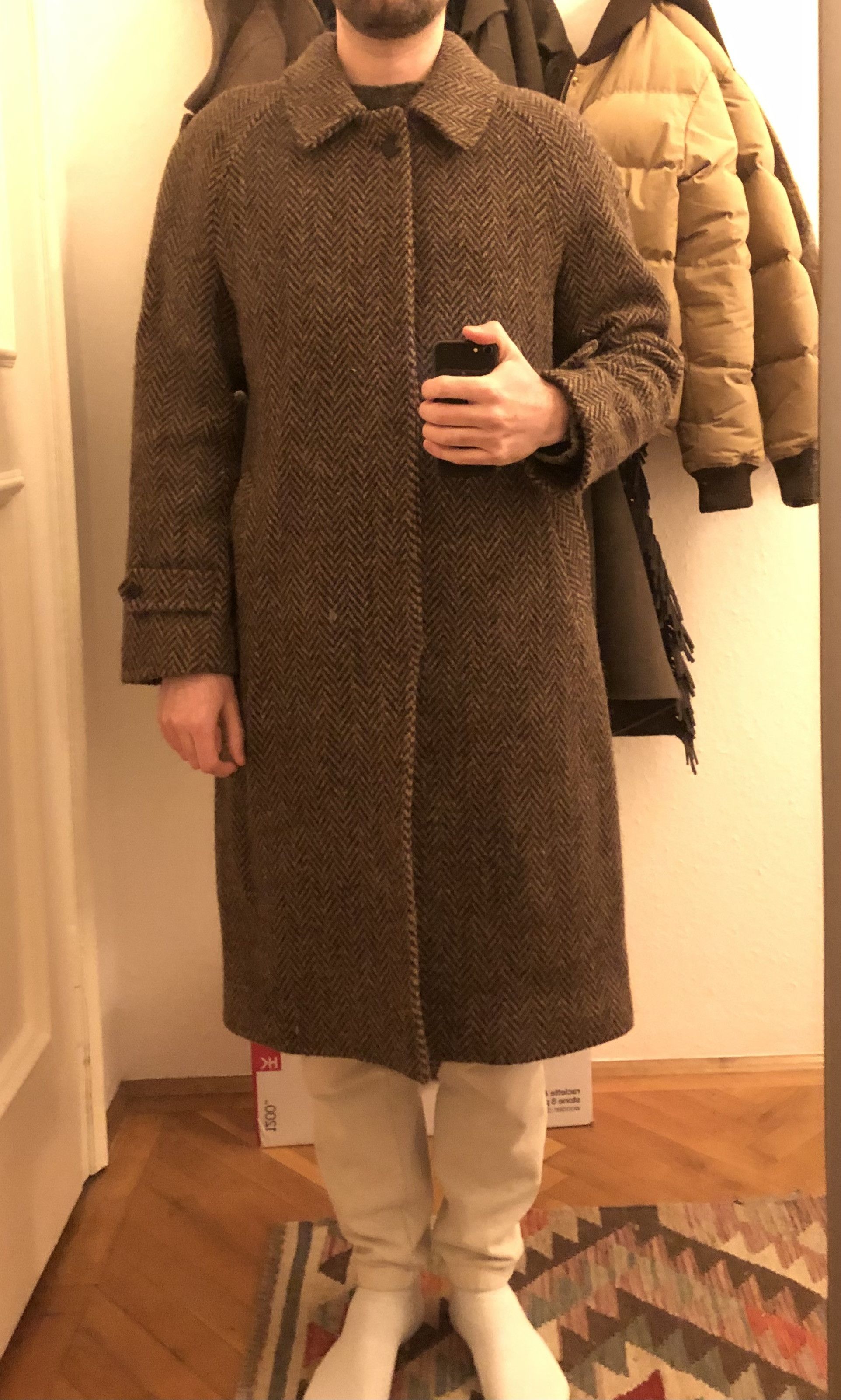 Rubinacci Rubinacci Raglan Tweed Coat (50) Size US M / EU 48-50 / 2 - 6 Thumbnail