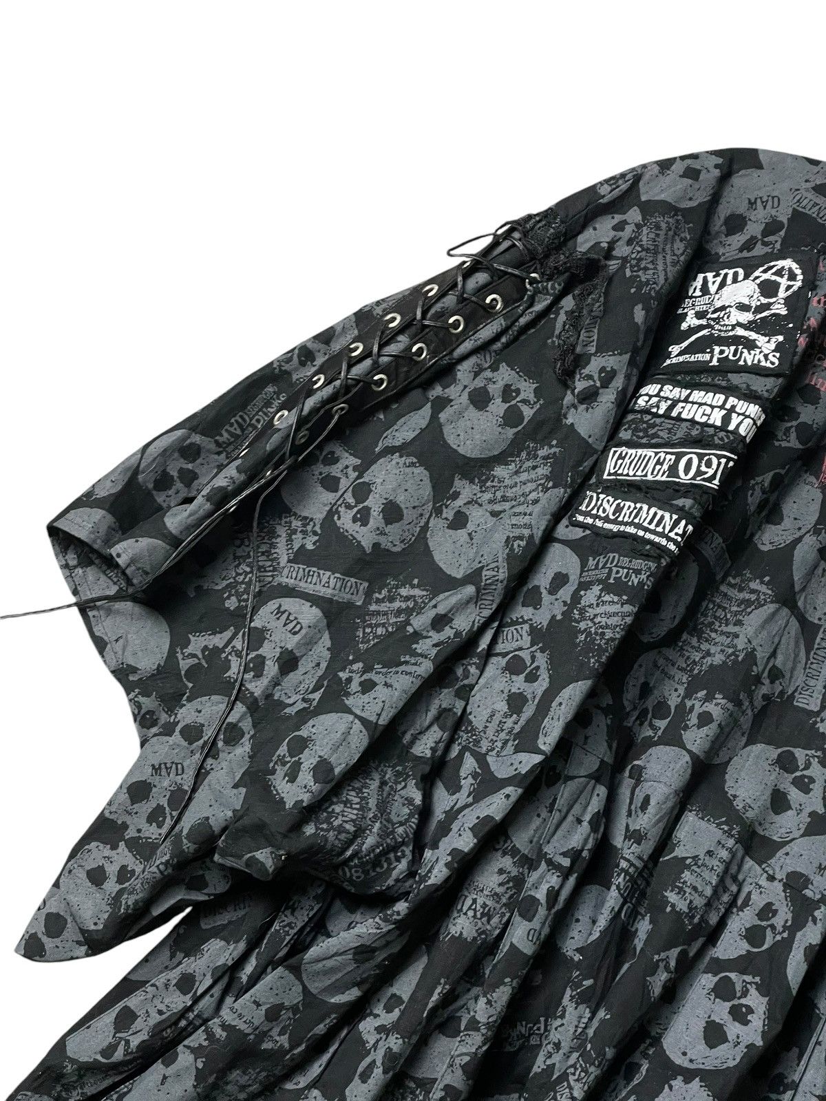 Japanese Brand MAD PUNKS SKULL PRINT YUKATA KIMONO (98) Size US S / EU 44-46 / 1 - 9 Thumbnail