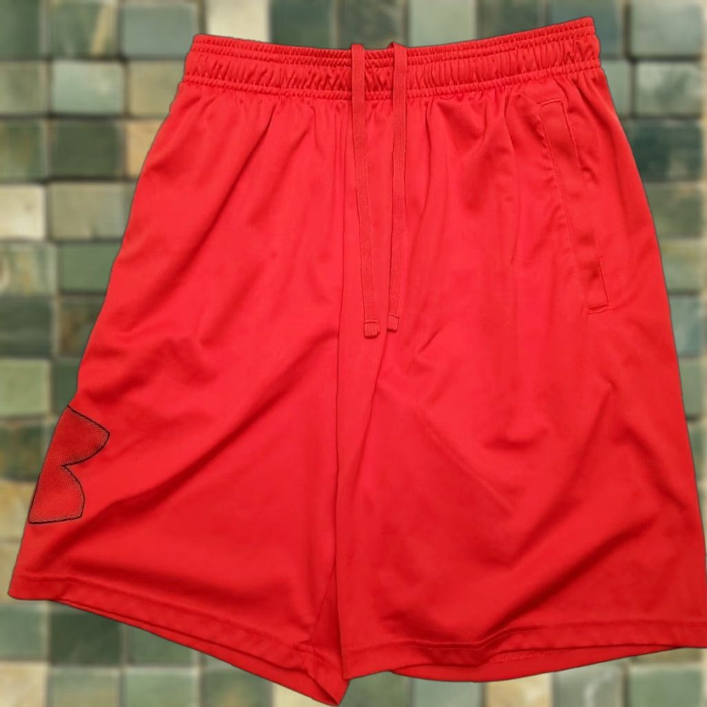 Under Armour Under Armour Shorts Mens S Red Performance Stretch Elastic Waist Running Size US 29 - 1 Thumbnail