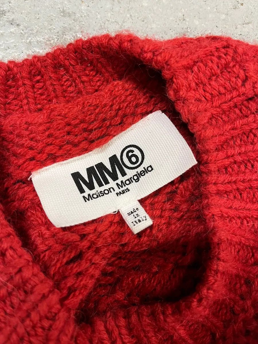 Maison Margiela AW2016 Maison Margiela Deconstructed Perforated Red Sweater Size XS / US 0-2 / IT 36-38 - 8 Thumbnail