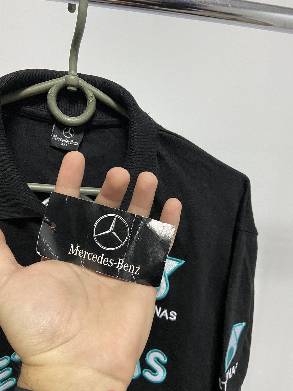 Mercedes-Benz × Vintage Mercedes Benz Racing polo t shirt Big Logo petronas Size US XXL / EU 58 / 5 - 5 Thumbnail