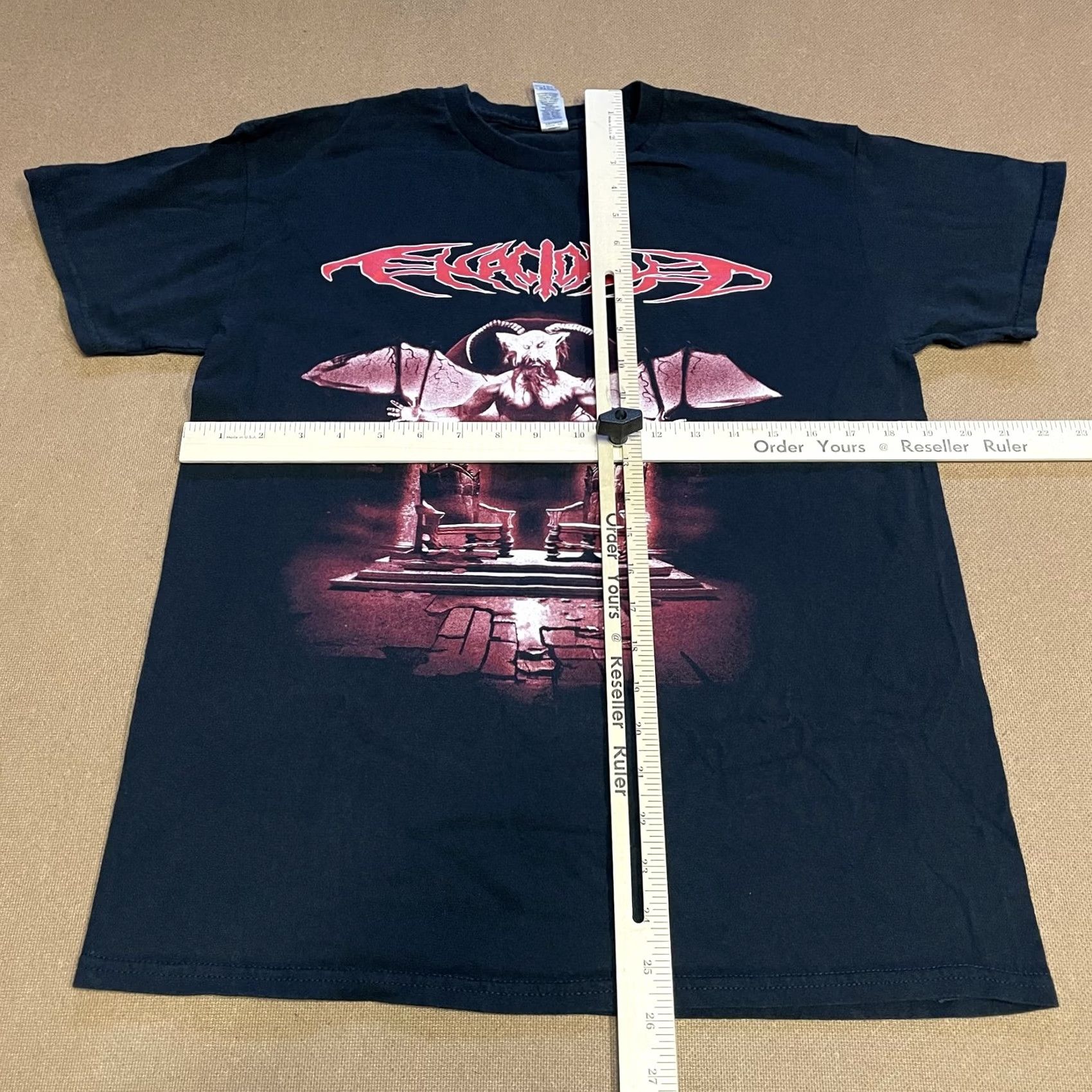 Gildan VINTAGE Engorged Shirt Mens Medium Black Heavy Metal Graphic Band Tee Gildan Concert Size US M / EU 48-50 / 2 - 2 Thumbnail