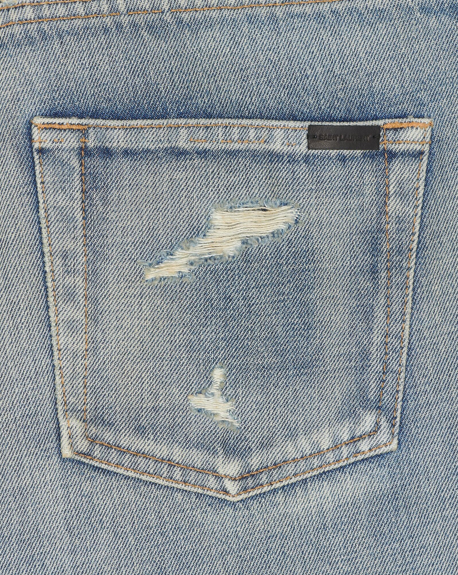 Saint Laurent Paris oc11z1225 710036 Mid Waist Jeans in Melrose in Blue Denim Size US 30 / EU 46 - 4 Thumbnail