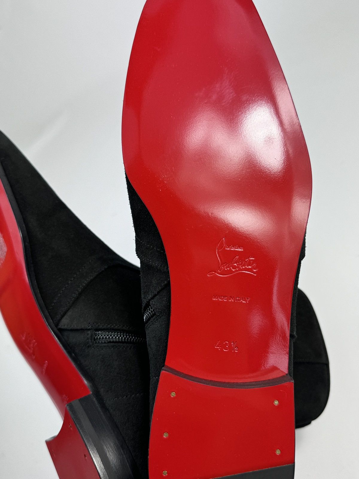Christian Louboutin SUEDE ZIP UP ANKLE BOOTS Size US 10.5 / EU 43-44 - 7 Thumbnail