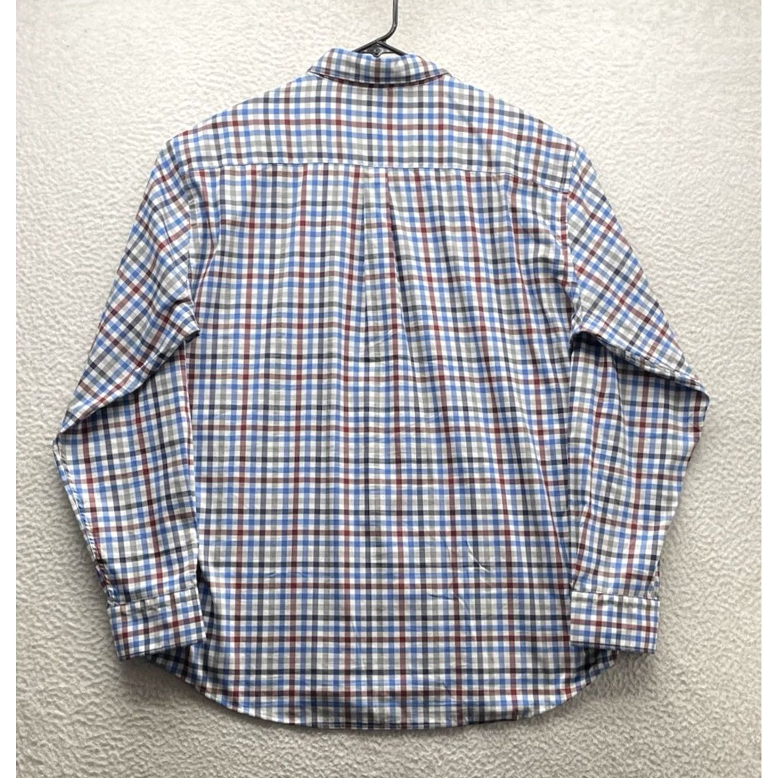 Peter Millar Peter Millar Shirt Mens XL Multicolor Plaid Button-Up Cotton Nylon Spandex Lyocell Regular Fit Long Sleeve Collared Tailored Office Casual Travel Size US XL / EU 56 / 4 - 5 Thumbnail