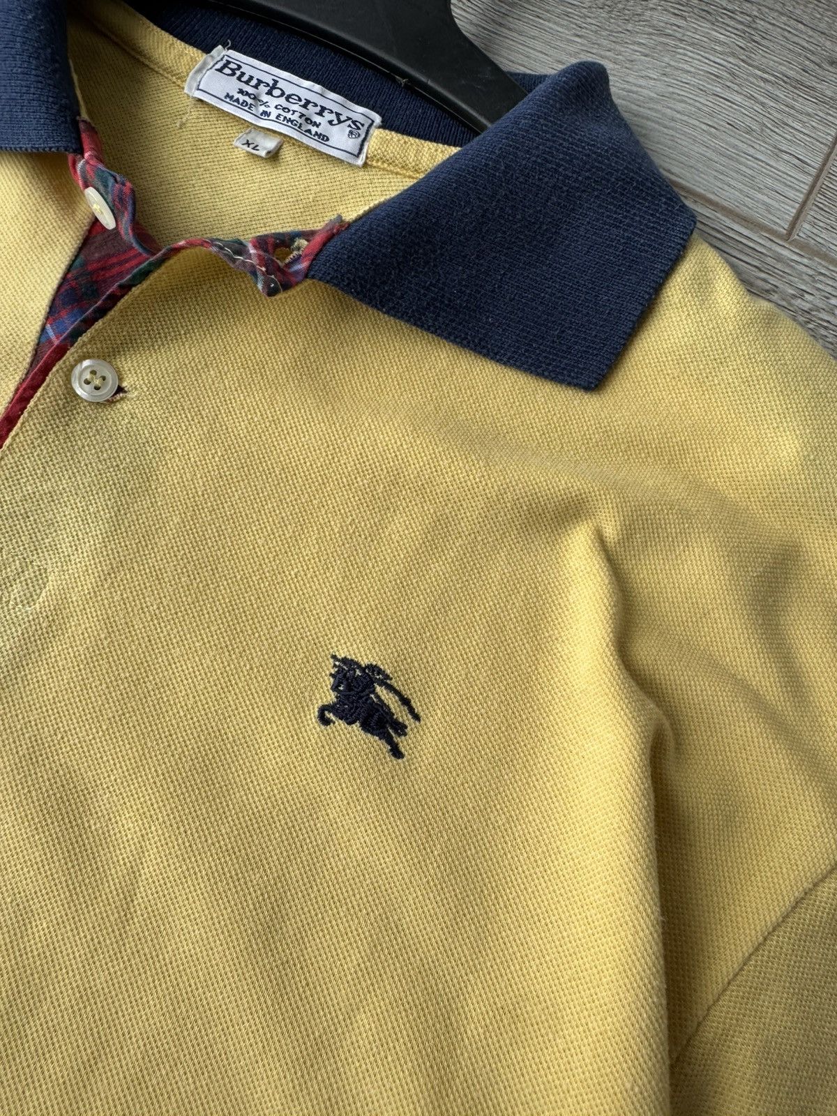 Burberry Vintage Burberrys Yellow Men's Polo Size US XL / EU 56 / 4 - 6 Thumbnail