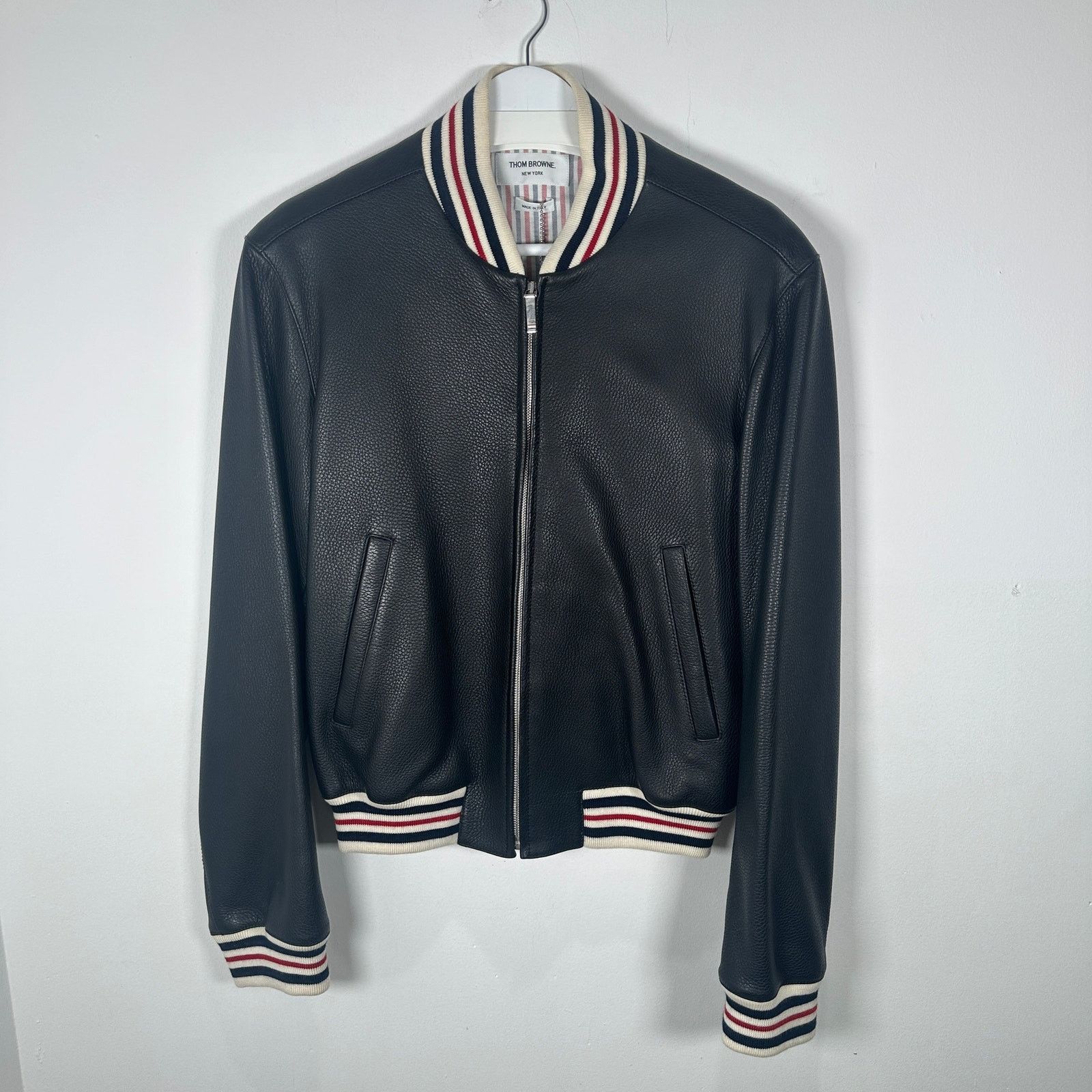 Thom Browne Thom Browne Deerskin Leather Varsity Jacket Size 1 Size US S / EU 44-46 / 1 - 1 Thumbnail