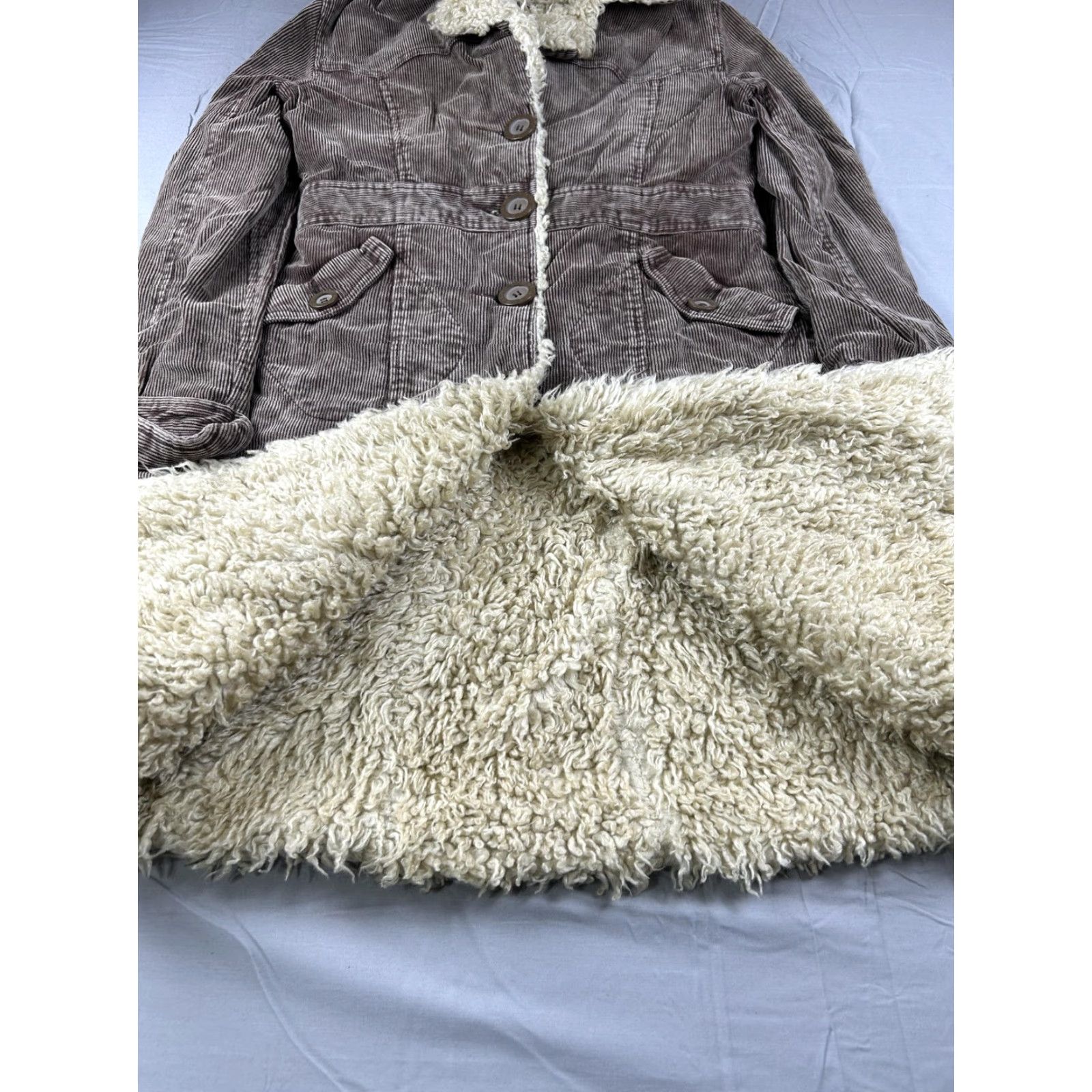 Steve Madden VINTAGE Steve Madden Coat Womens Small Brown Corduroy Sherpa Western 90s yoke Size S / US 4 / IT 40 - 5 Thumbnail