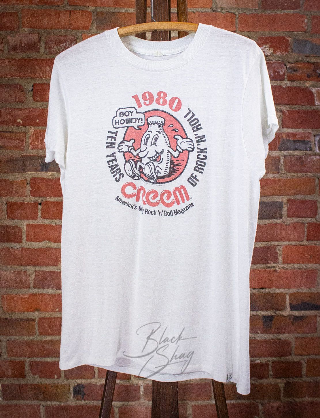 Vintage Vintage Creem Boy Howdy Graphic T Shirt 1980 Size US L / EU 52-54 / 3 - 1 Thumbnail