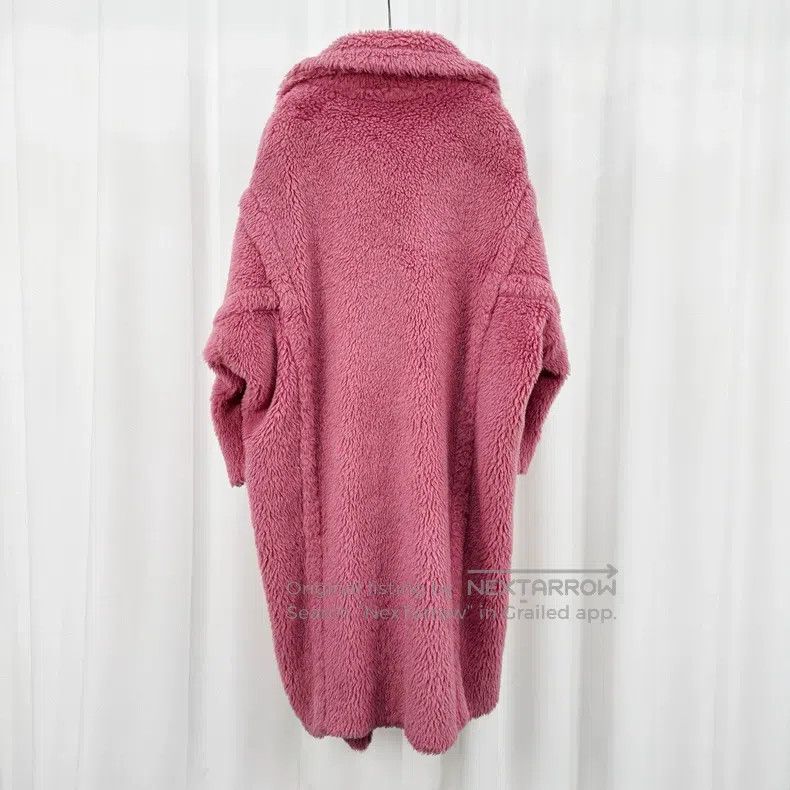 Max Mara Max Mara Raspberry Pink Teddy Alpaca Wool Overcoat Size S / US 4 / IT 40 - 2 Thumbnail