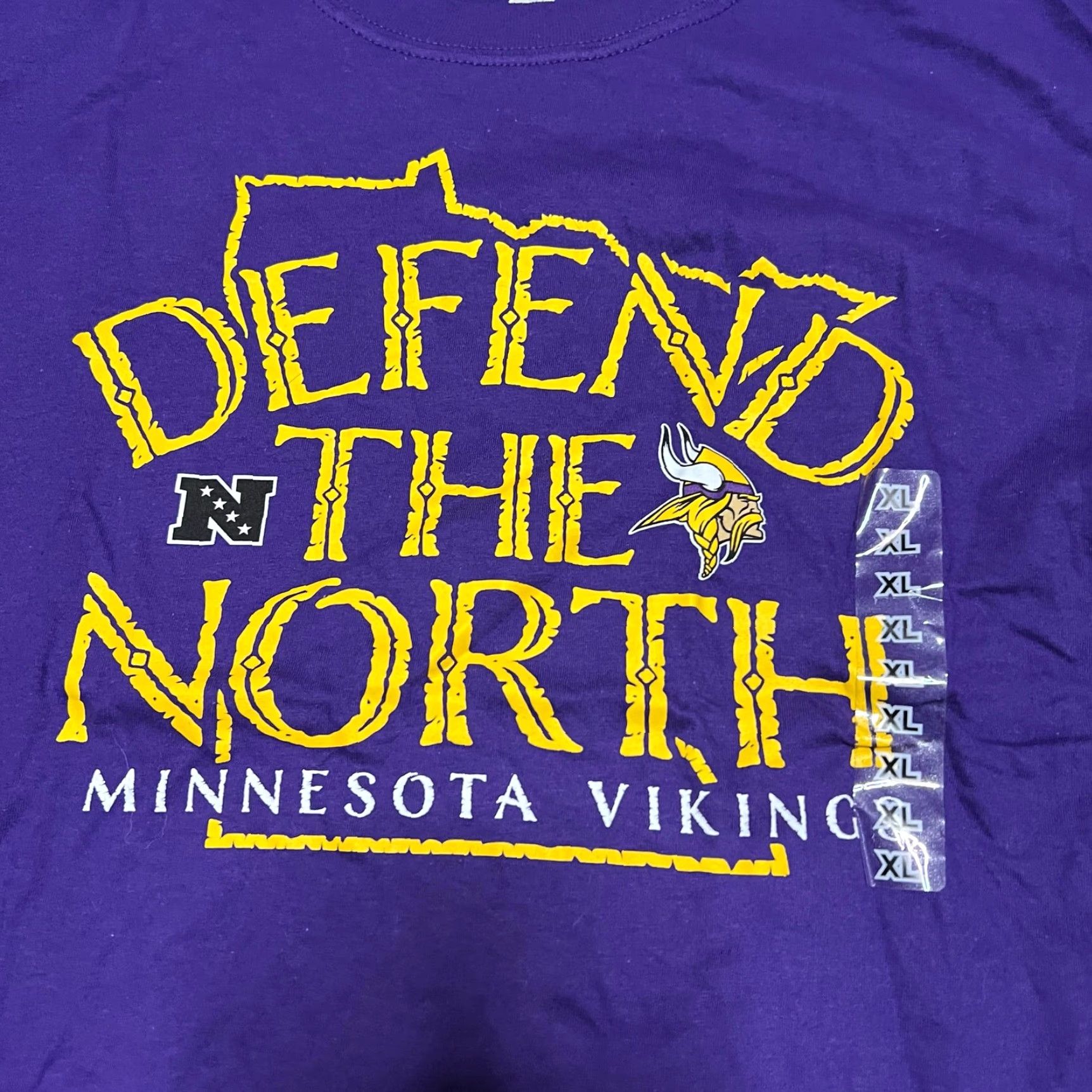 Vintage VINTAGE NFL Minnesota Vikings Fanatics Shirt Mens XL Purple Defend The North Size US XL / EU 56 / 4 - 2 Thumbnail