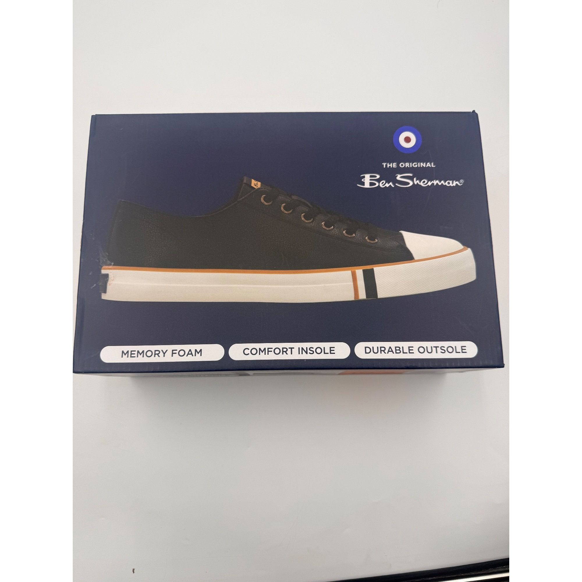 Ben Sherman Ben Sherman Black Leather Low Top Sneakers Men Lace Up Casua Size US 10.5 / EU 43-44 - 8 Thumbnail