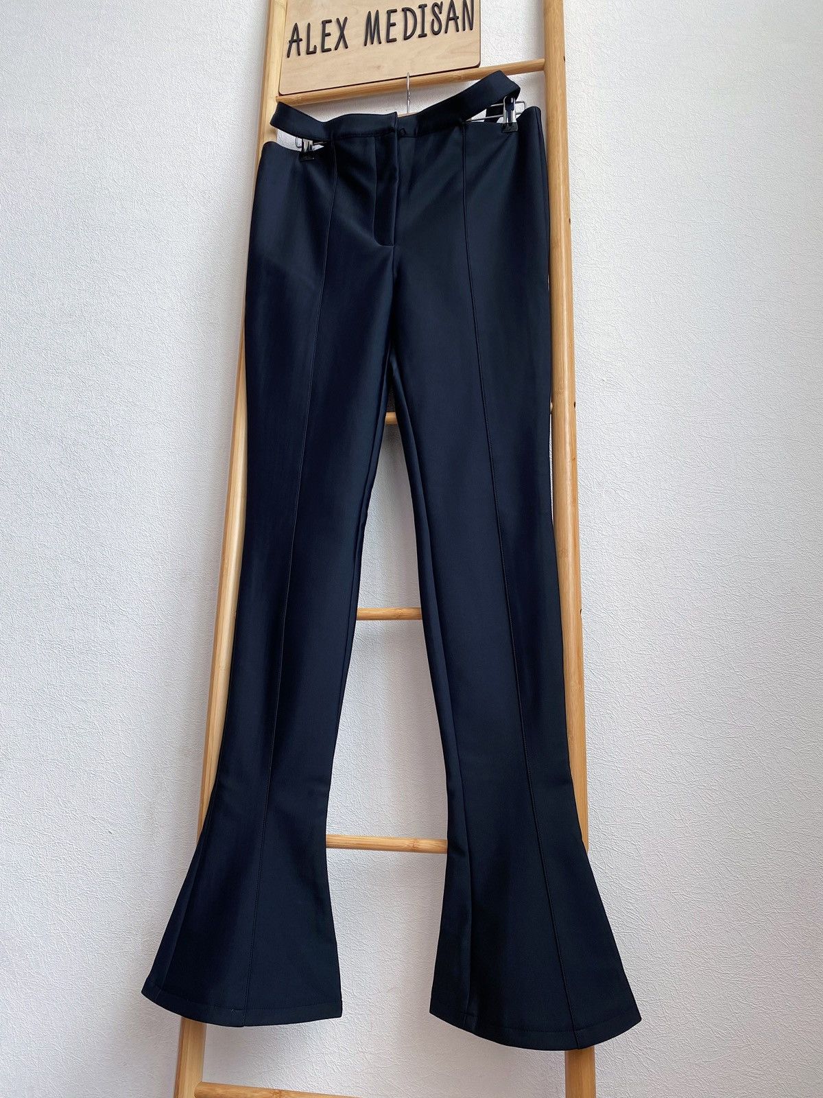 Mugler Mugler x H&M Flared Cut Out Jersey Pants Size 32" / US 10 / IT 46 - 6 Thumbnail