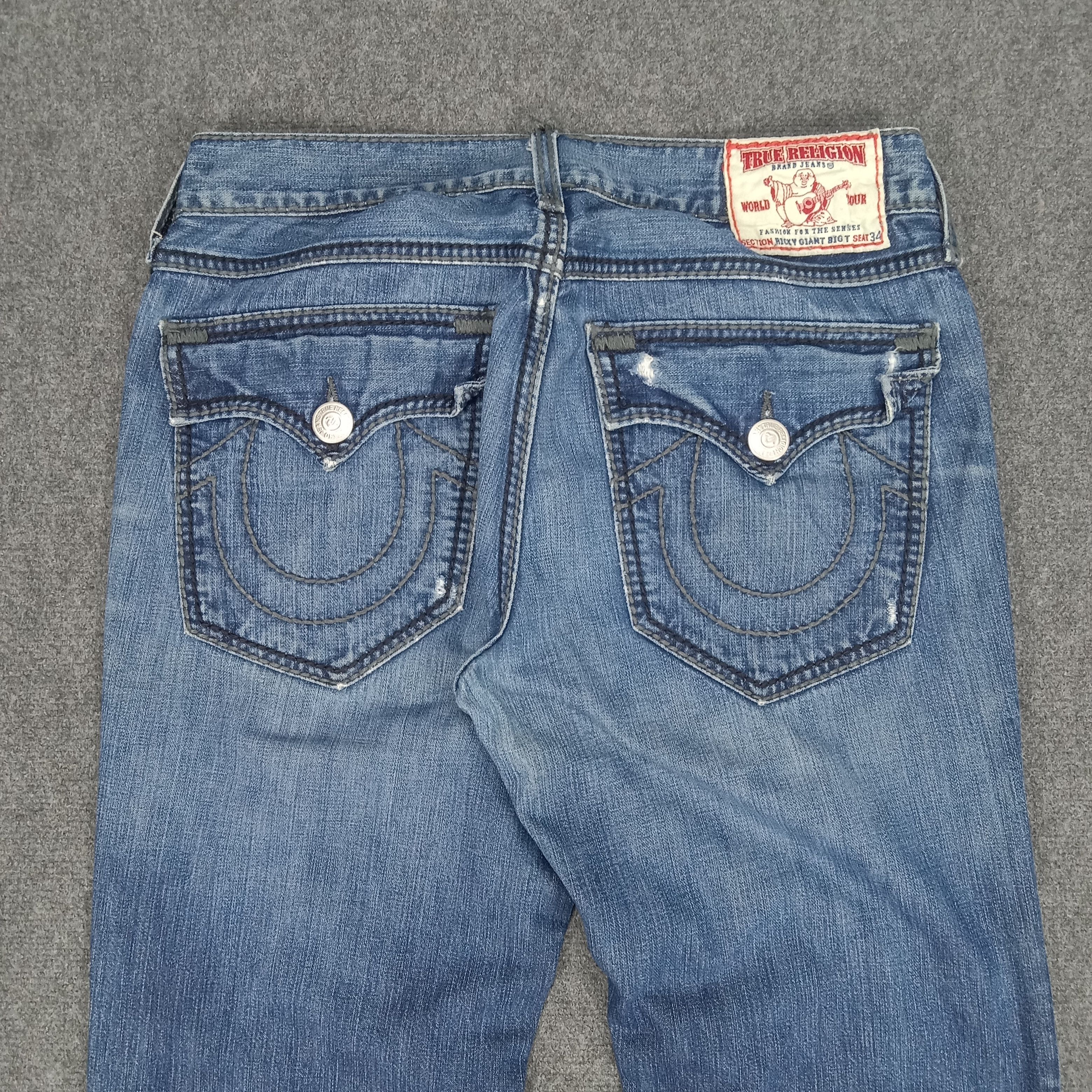 True Religion × Vintage True Religion American Brand Distressed Denim Jeans Size US 35 - 2 Thumbnail
