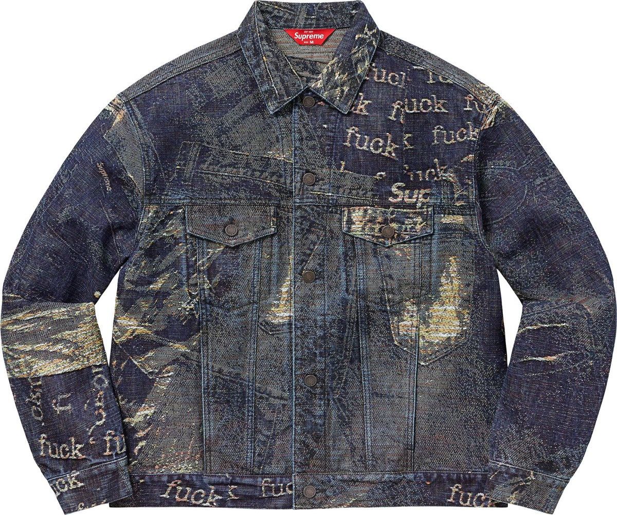 Supreme Archive Denim Jacquard Trucker Jean Jacket Trompe D’oeil M Size US M / EU 48-50 / 2 - 5 Thumbnail