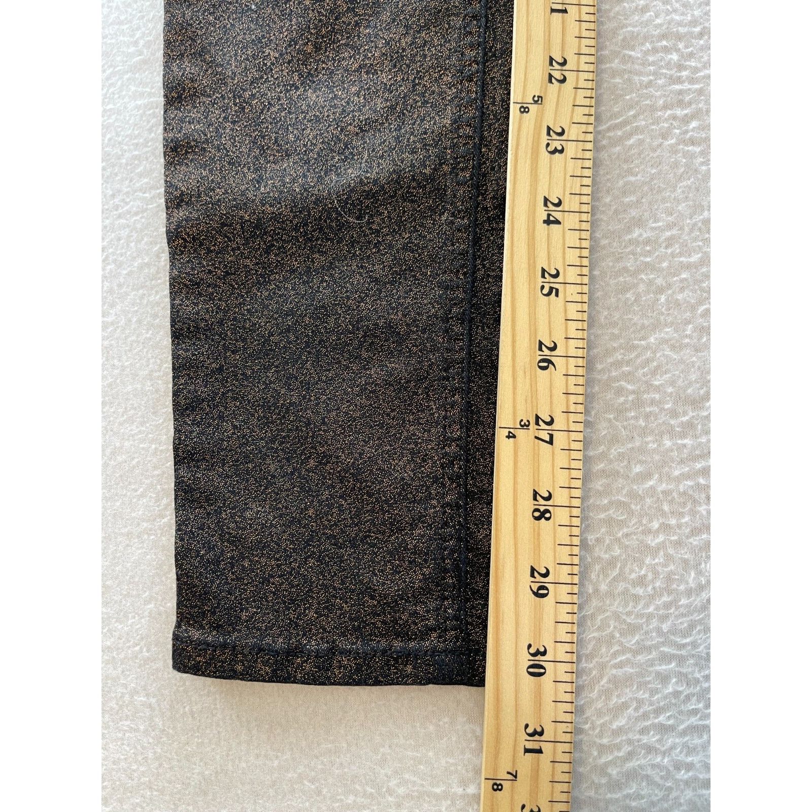 Mango Mango Jeans Womens Size 6 BlackGoldMetallic MidRise Straight Size 28" / US 6 / IT 42 - 6 Thumbnail