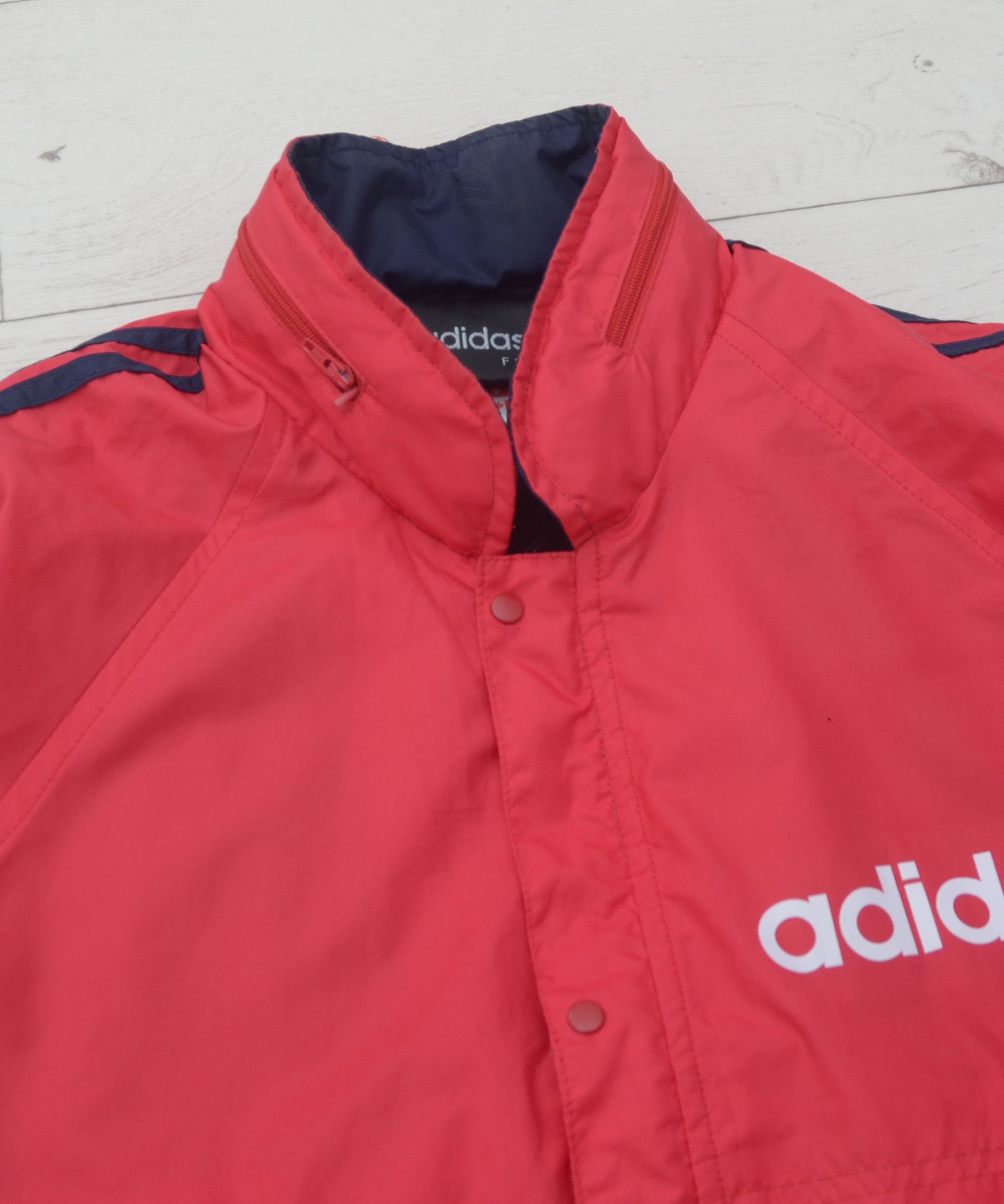 Adidas × Vintage Vintage 90's Adidas Windbreaker Lightweight Nylon Jacket Size US S / EU 44-46 / 1 - 6 Thumbnail