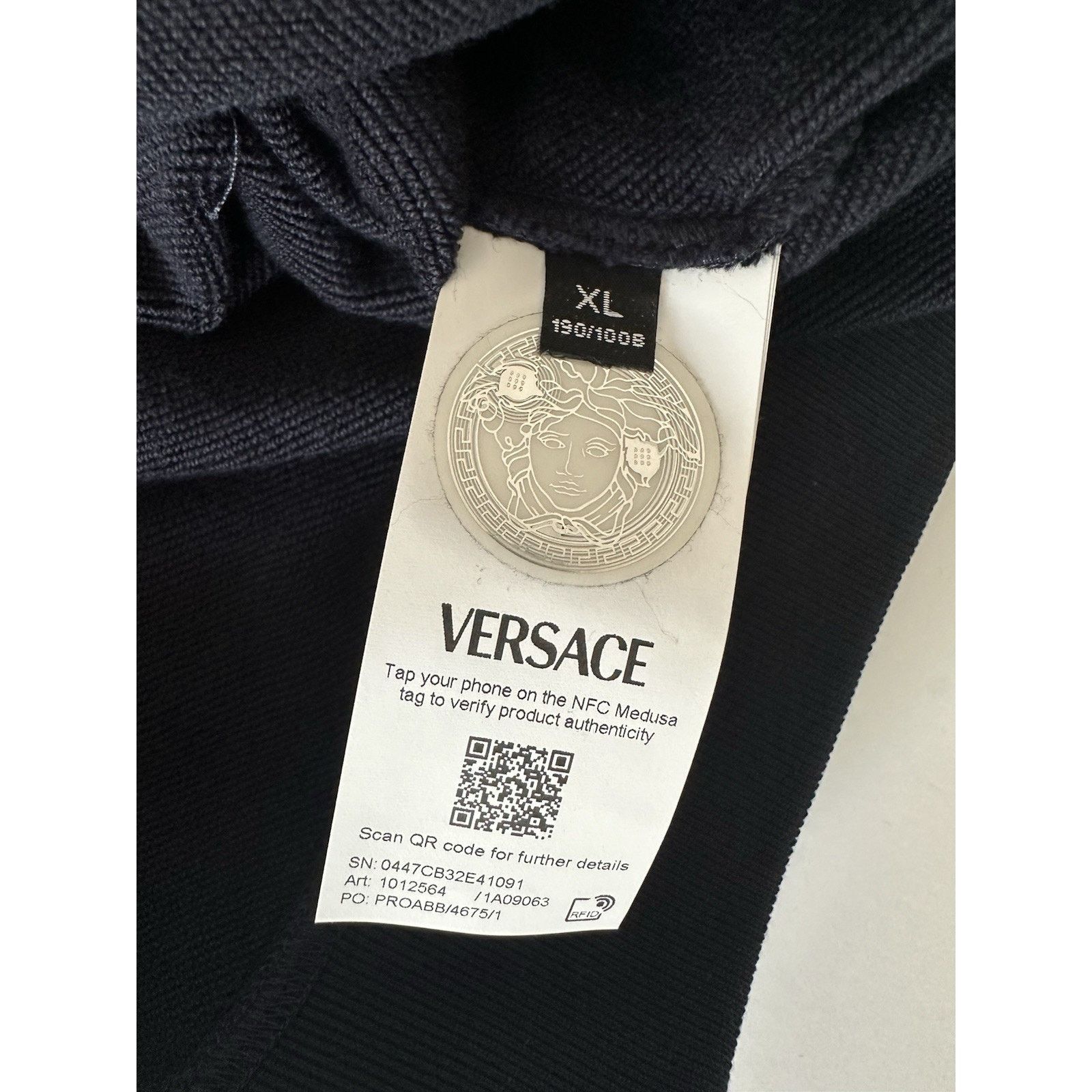 Versace Versace Embroidered Blue Sweatshirt with Hoodie XL 1012564 Size US XL / EU 56 / 4 - 14 Thumbnail