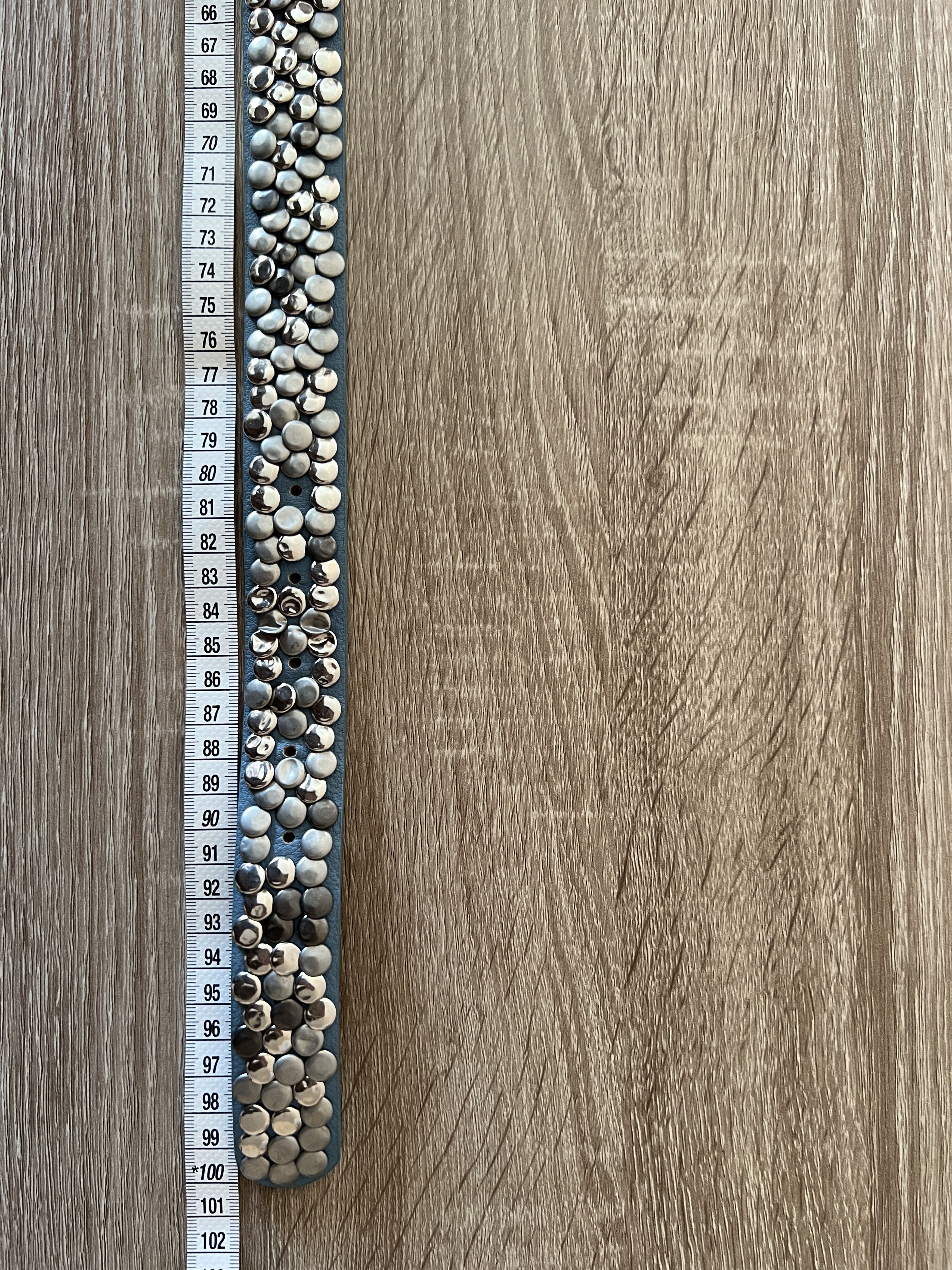 Vintage BB Style Rhinestones Blue Punk Style Belt Blue Size ONE SIZE - 11 Thumbnail