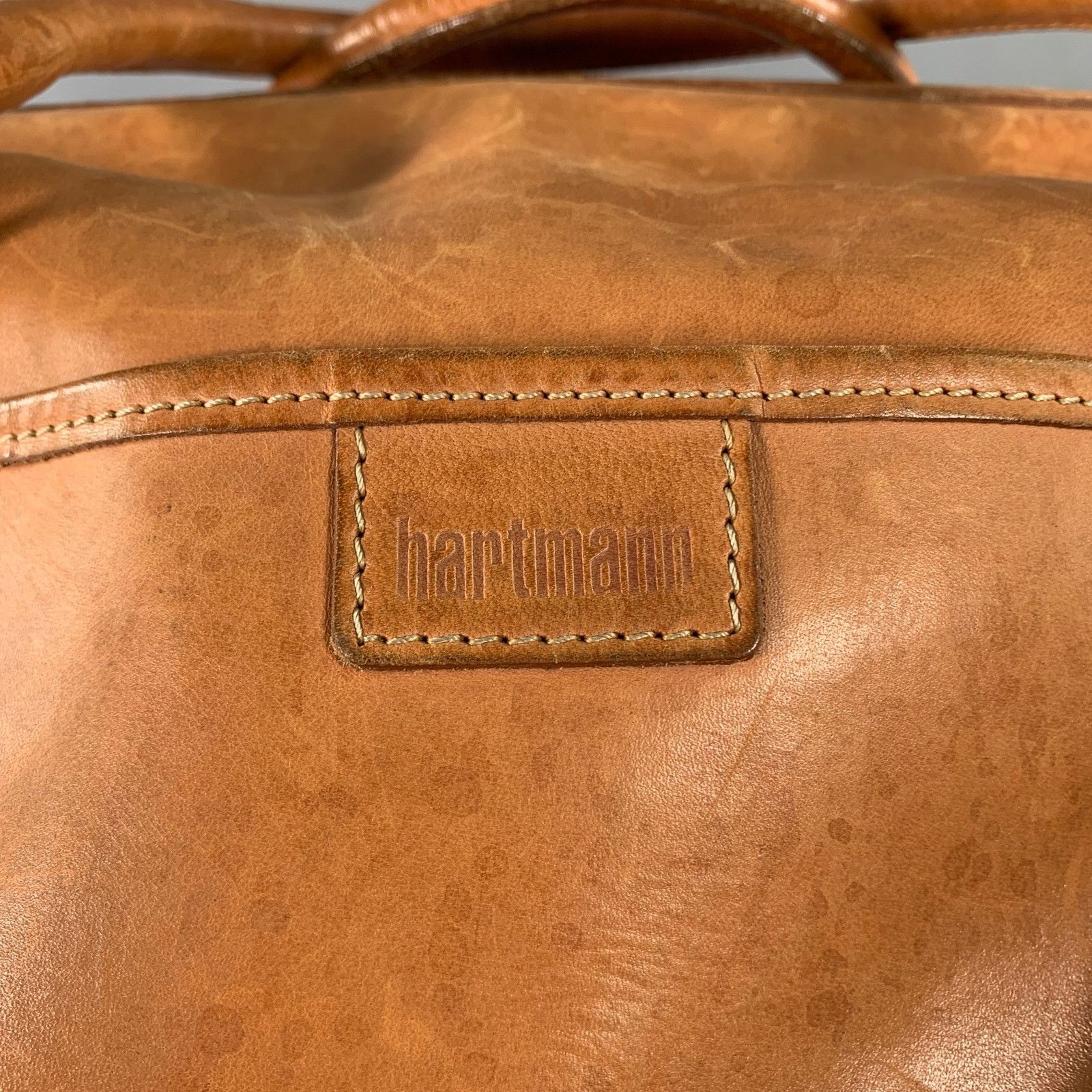 Hartmann HARTMANN Size One Size Brown Light Solid Leather Duffle Bags Size ONE SIZE - 2 Thumbnail