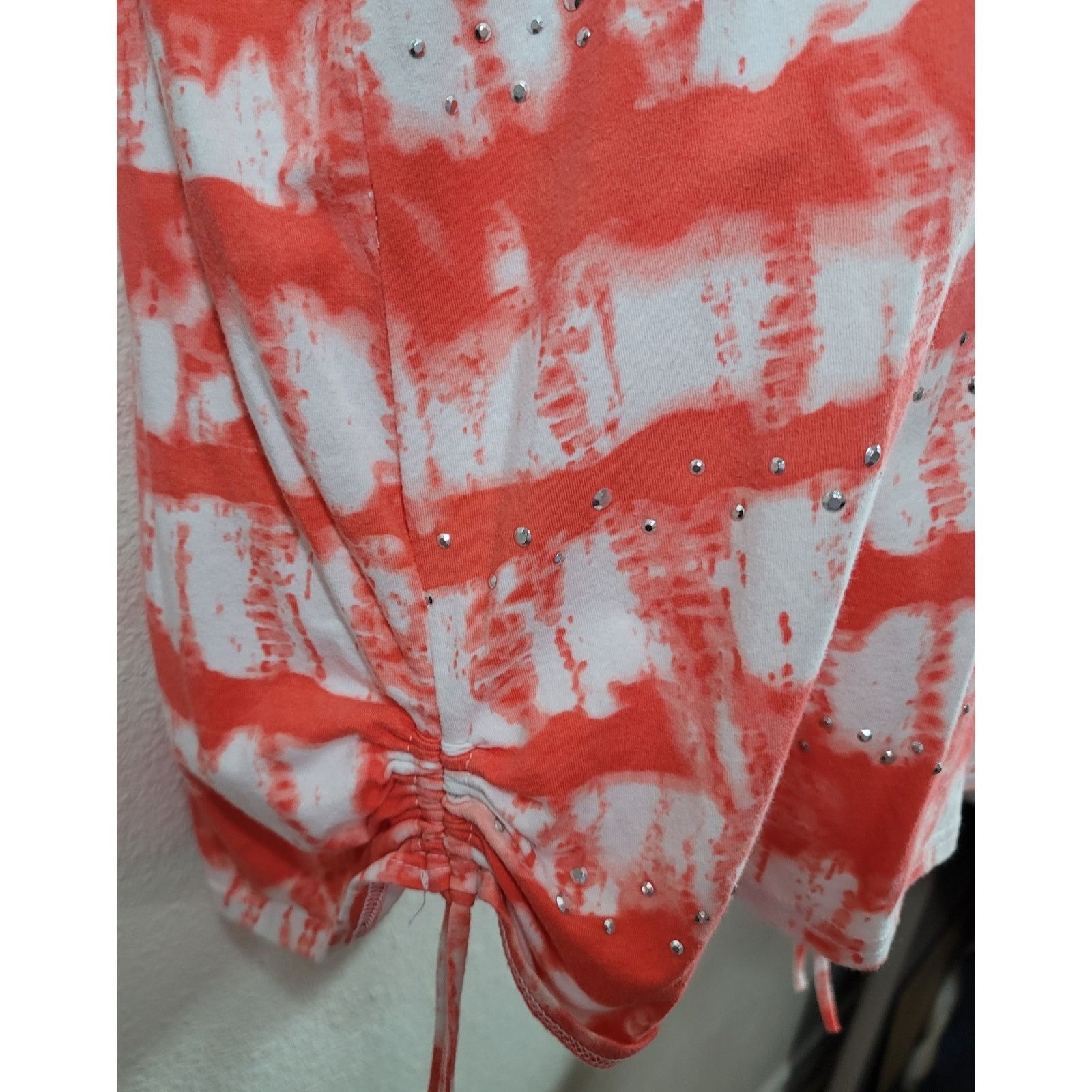Other Lane Bryant Orange Tie Dyed Sequin Bodice Top 18 20 Tie Side Size XXL / US 16-18 / IT 52-54 - 3 Thumbnail