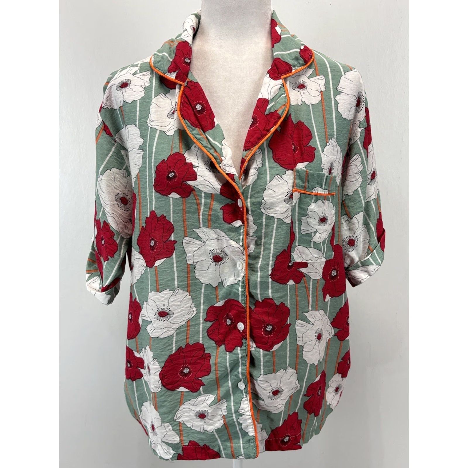 Harmony LOVE + HARMONY Floral Pajama Set Medium Multicolor Short Sleeve Women’s Size M / US 6-8 / IT 42-44 - 2 Thumbnail