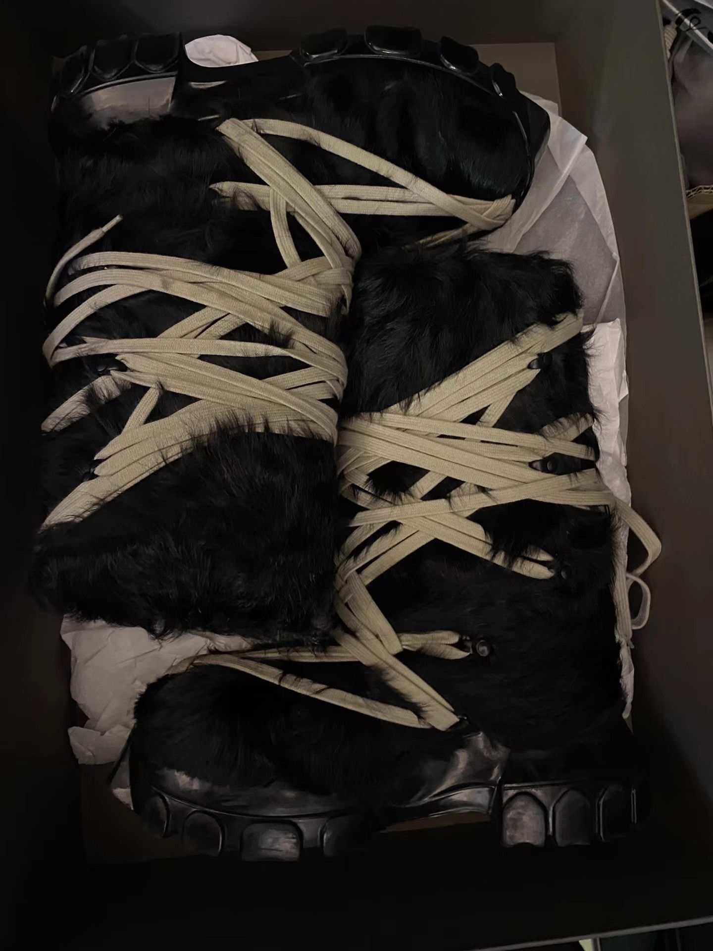 Rick Owens Rick Owens Fur Lace-up Snow Boots Size US 8 / IT 38 - 3 Thumbnail
