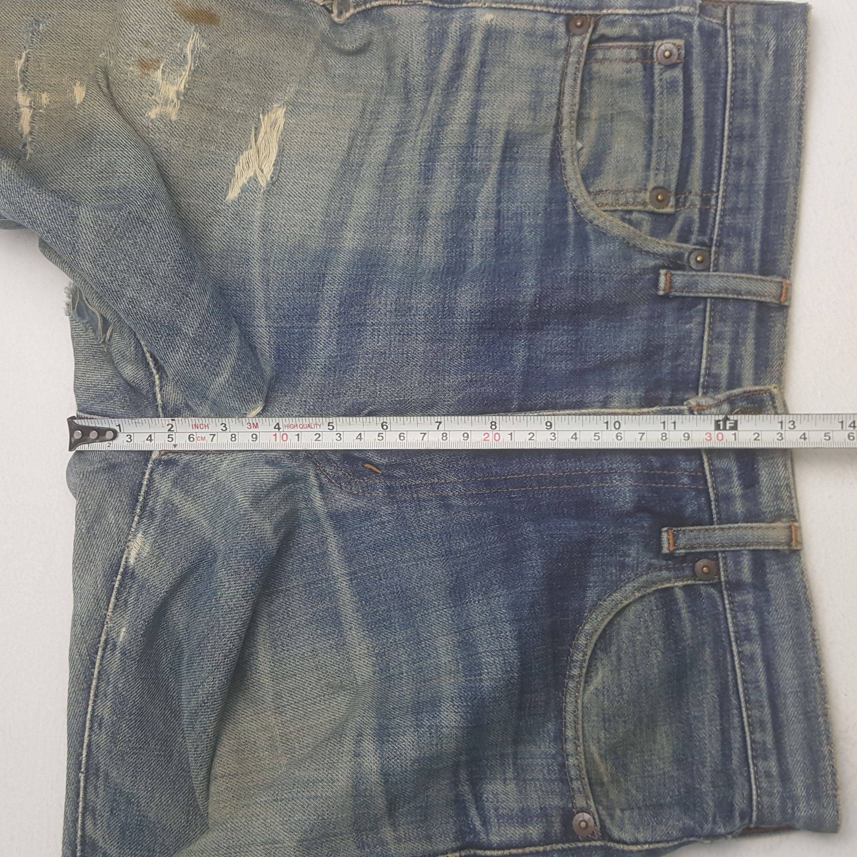 Levi's × Vintage Vintage Levi's Distressed Style Selvedge Denim Jeans Size US 31 - 11 Thumbnail