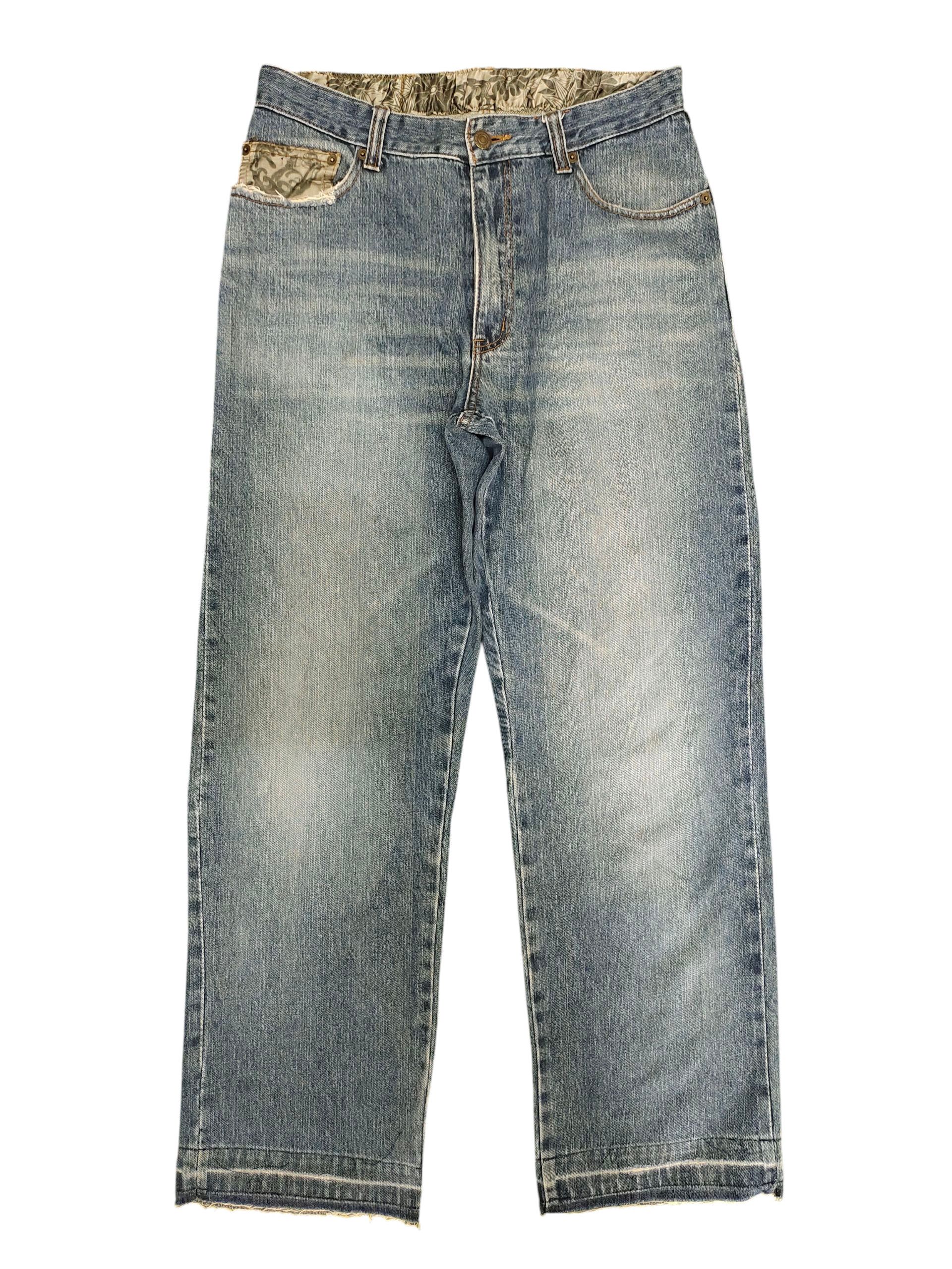 Karakuri Tamashii Japanese Brand Dominate Sukajan Koi Embroidered Denim Jeans Size US 31 - 7 Thumbnail